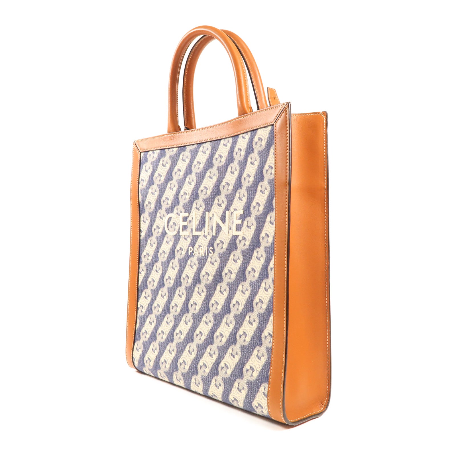 CELINE 帆布Vertical Cabas金扣手挽肩背兩用袋