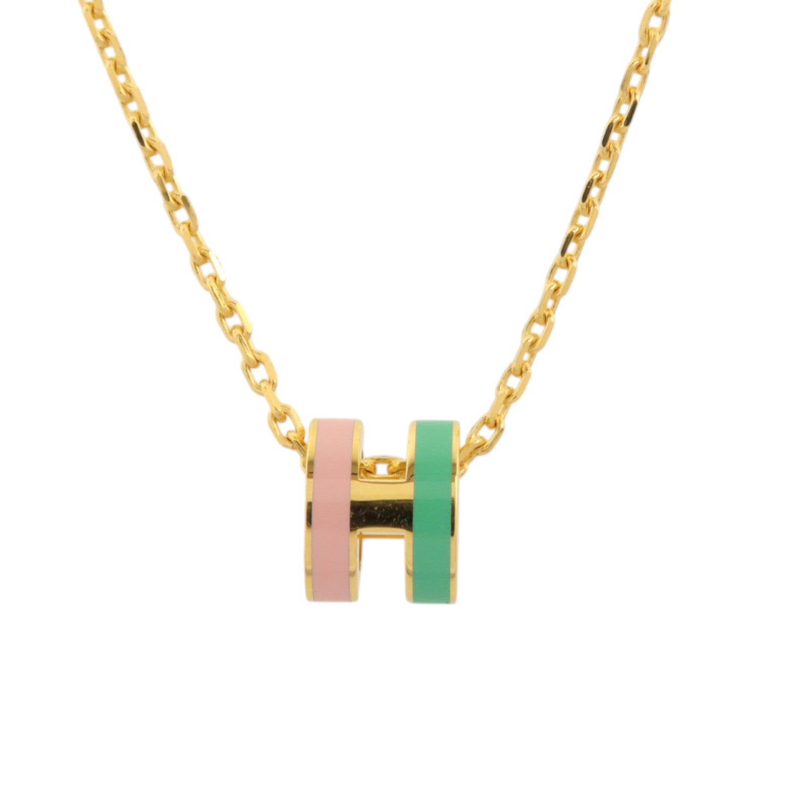 HERMES 金屬/琺瑯Mini Pop H Necklace項鏈