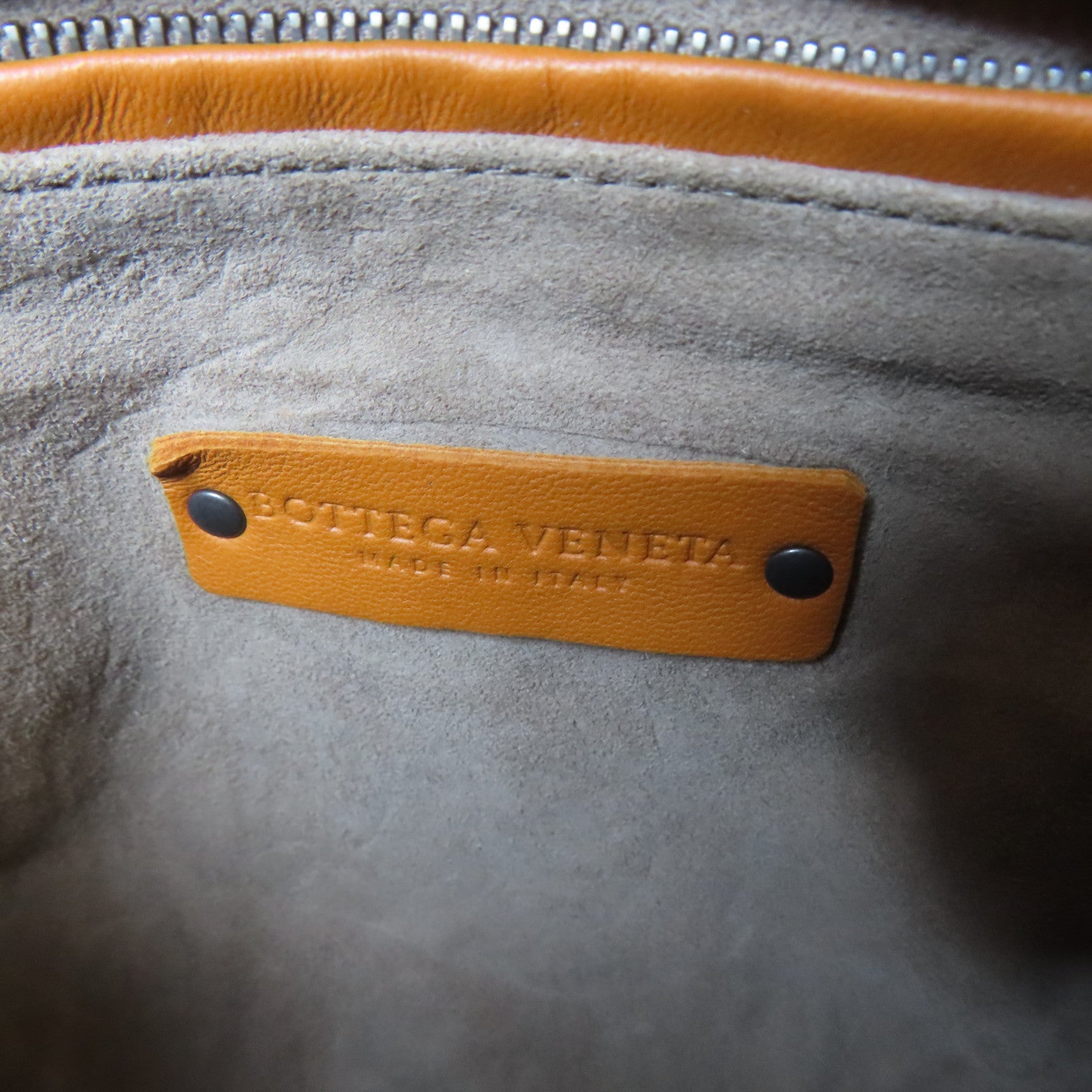 BOTTEGA VENETA 織紋皮革Shoulder Bag肩背袋橙色
