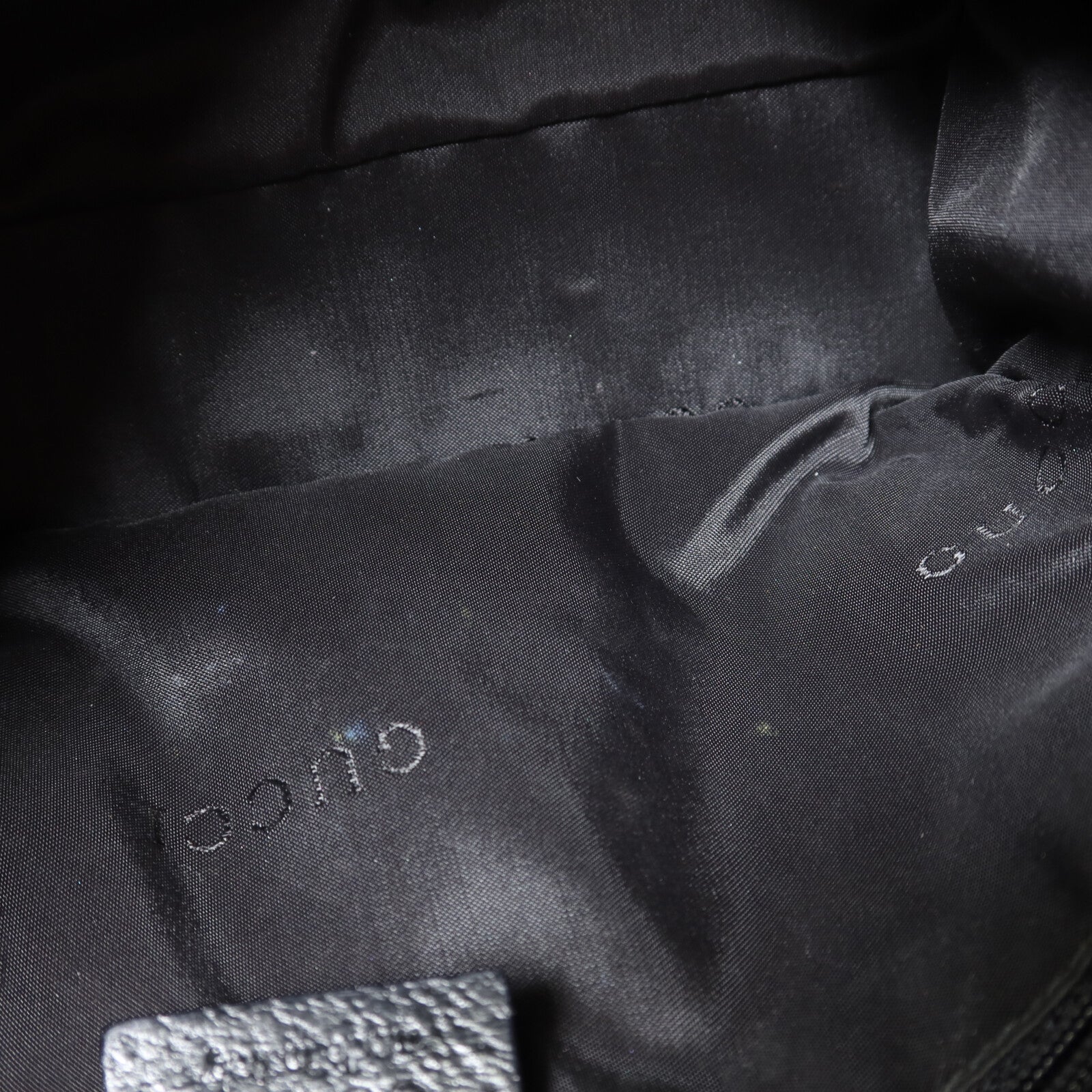 GUCCI 帆布Pouch Shoulder銀扣肩背袋