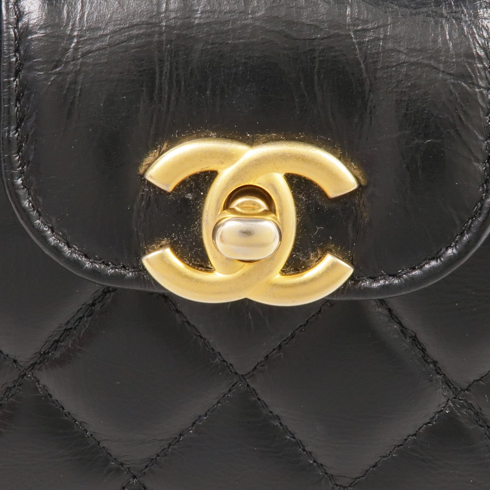 CHANEL 牛皮皮革Kelly Nano金扣手挽肩背兩用袋
