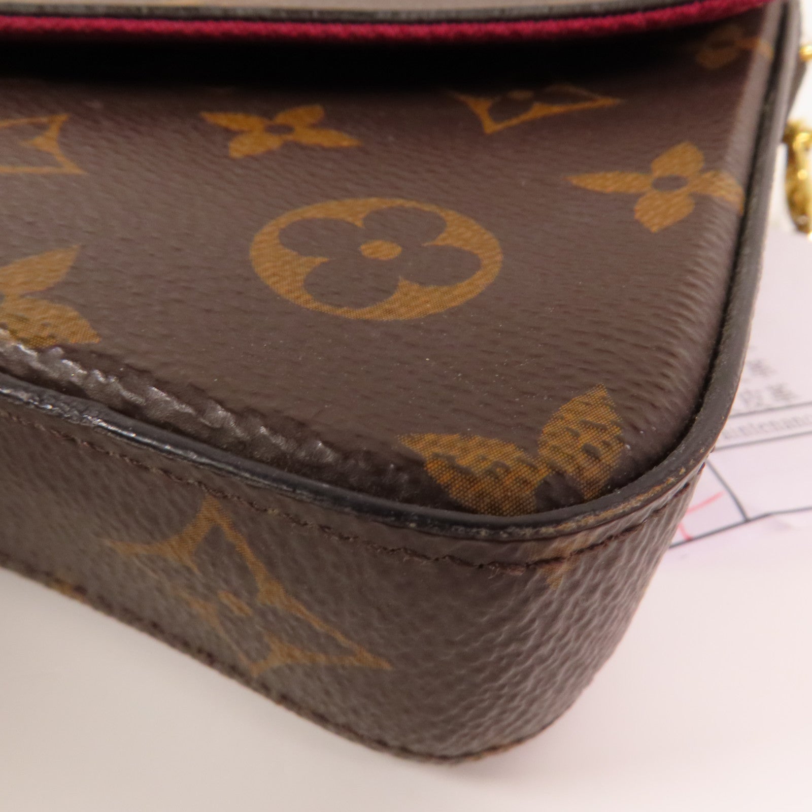 LOUIS VUITTON Monogram Felicie Pochette金扣鏈帶肩背袋