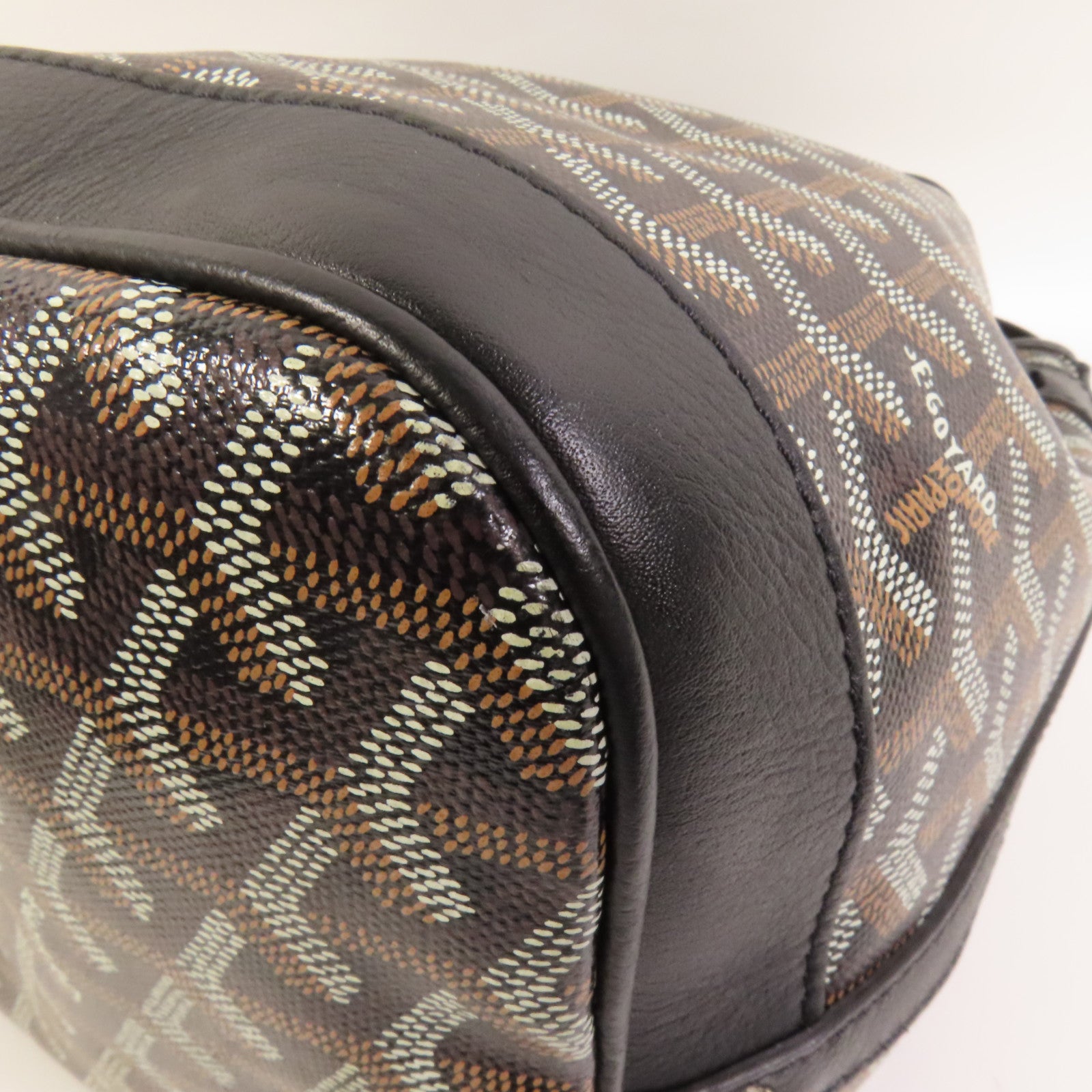 GOYARD 【激減優惠】塗層帆布Petit Flot PM Bucket Bag銀扣肩背袋