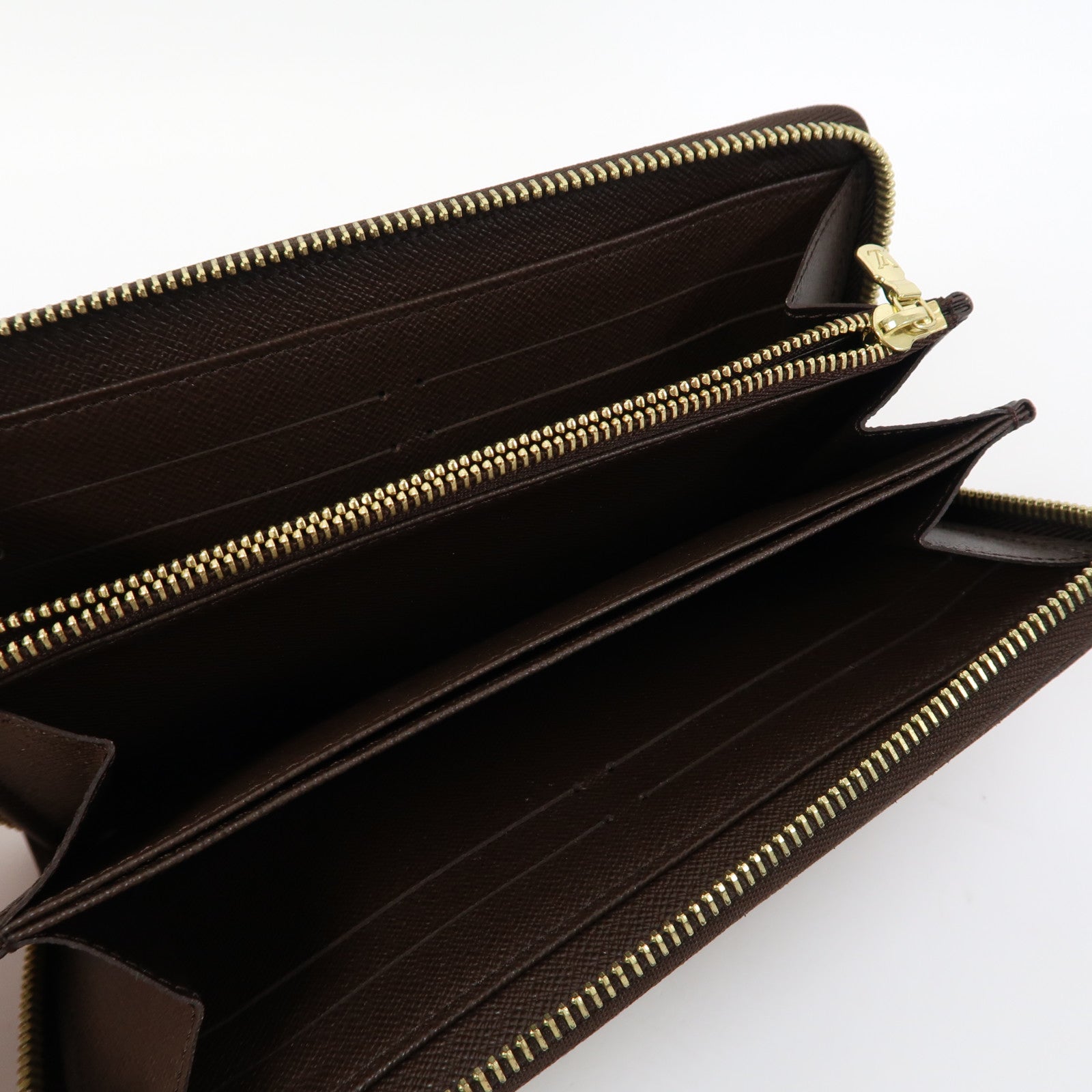 LOUIS VUITTON Damier Long Wallet金扣長錢包啡色