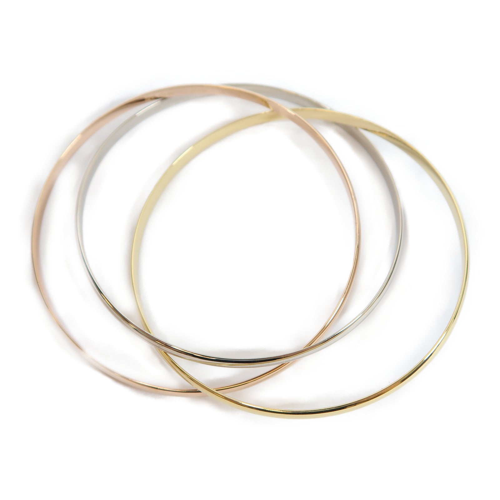 CARTIER 【激減優惠】18K黃金/白金/玫瑰金Trinity手鐲
