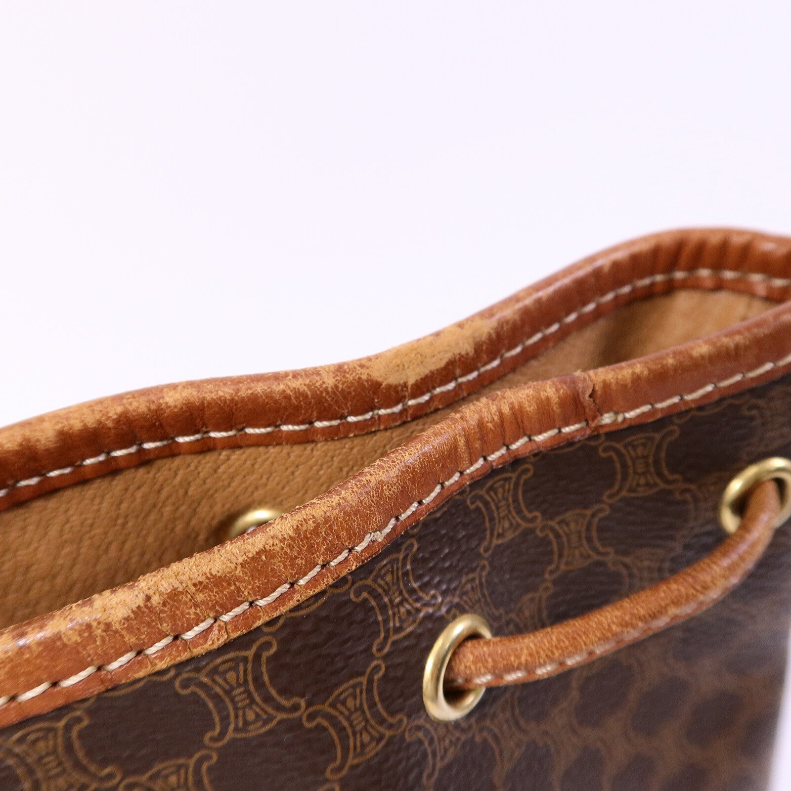 CELINE 塗層帆布Vintage Bucket Bag肩背袋