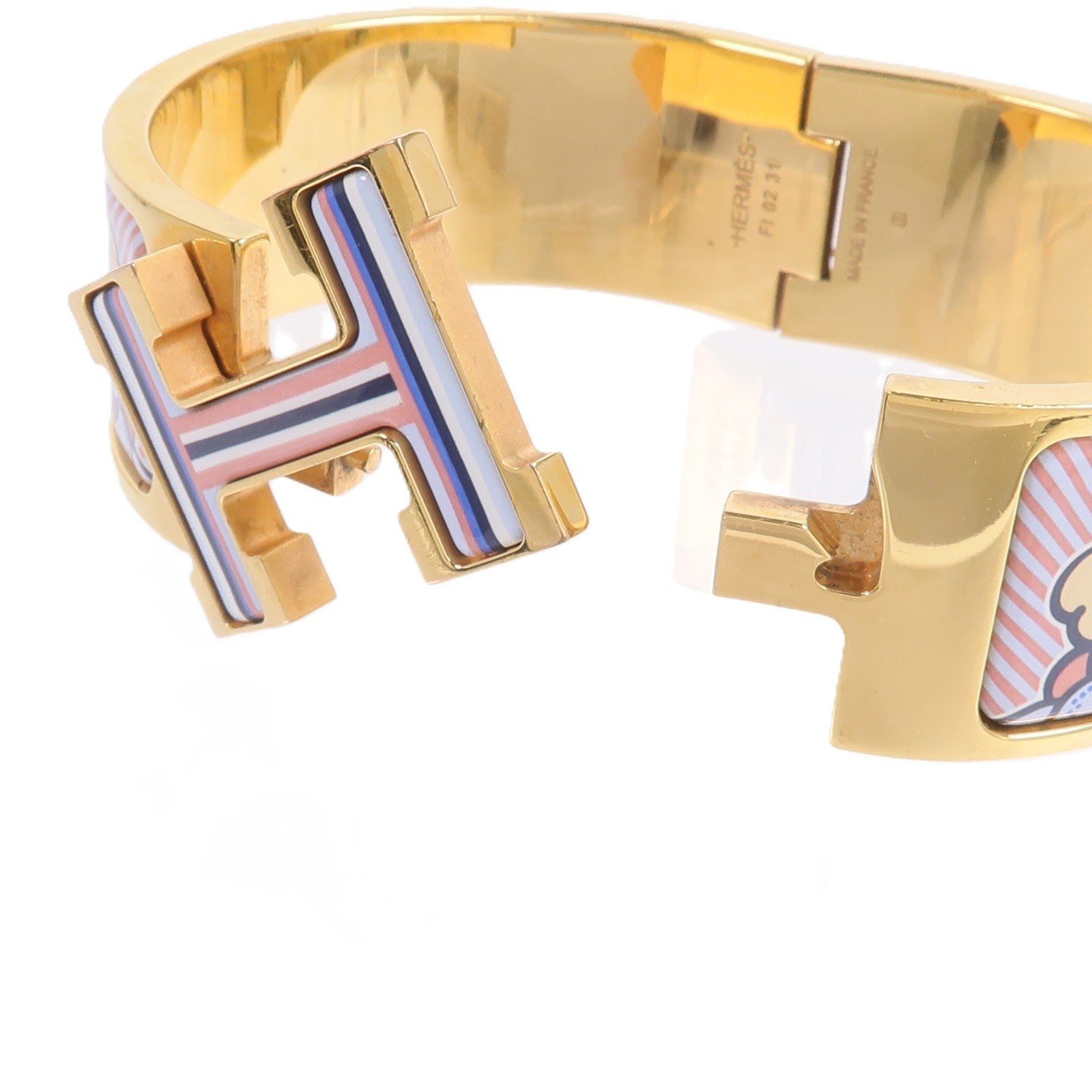 HERMES 金屬/琺瑯Clic-Clac H Bracelet手鐲