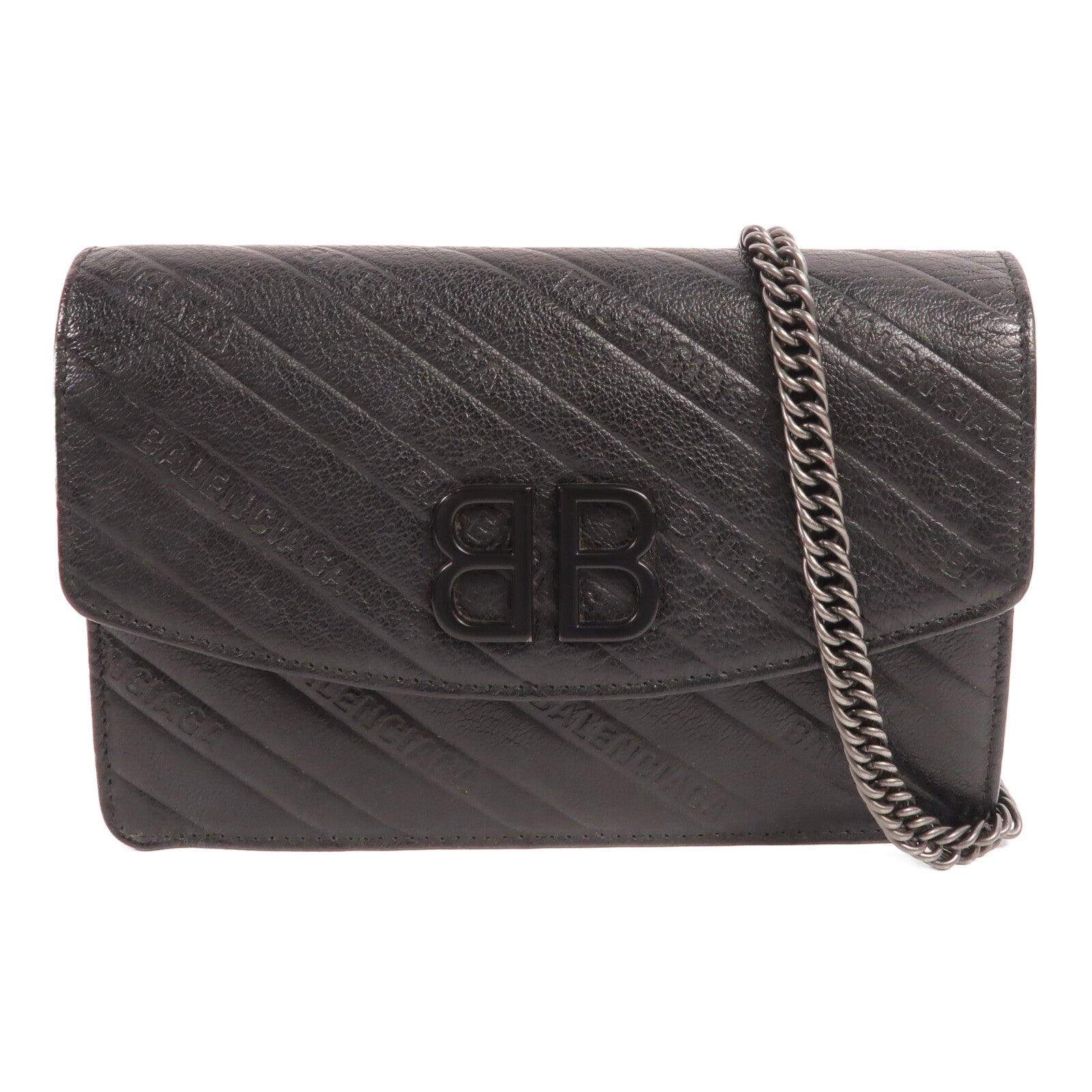 BALENCIAGA 牛皮皮革BB Wallet On Chain肩背袋