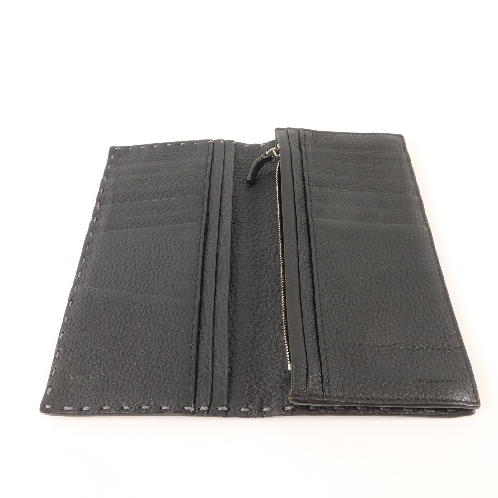 FENDI 牛皮皮革Long Wallet銀扣長錢包