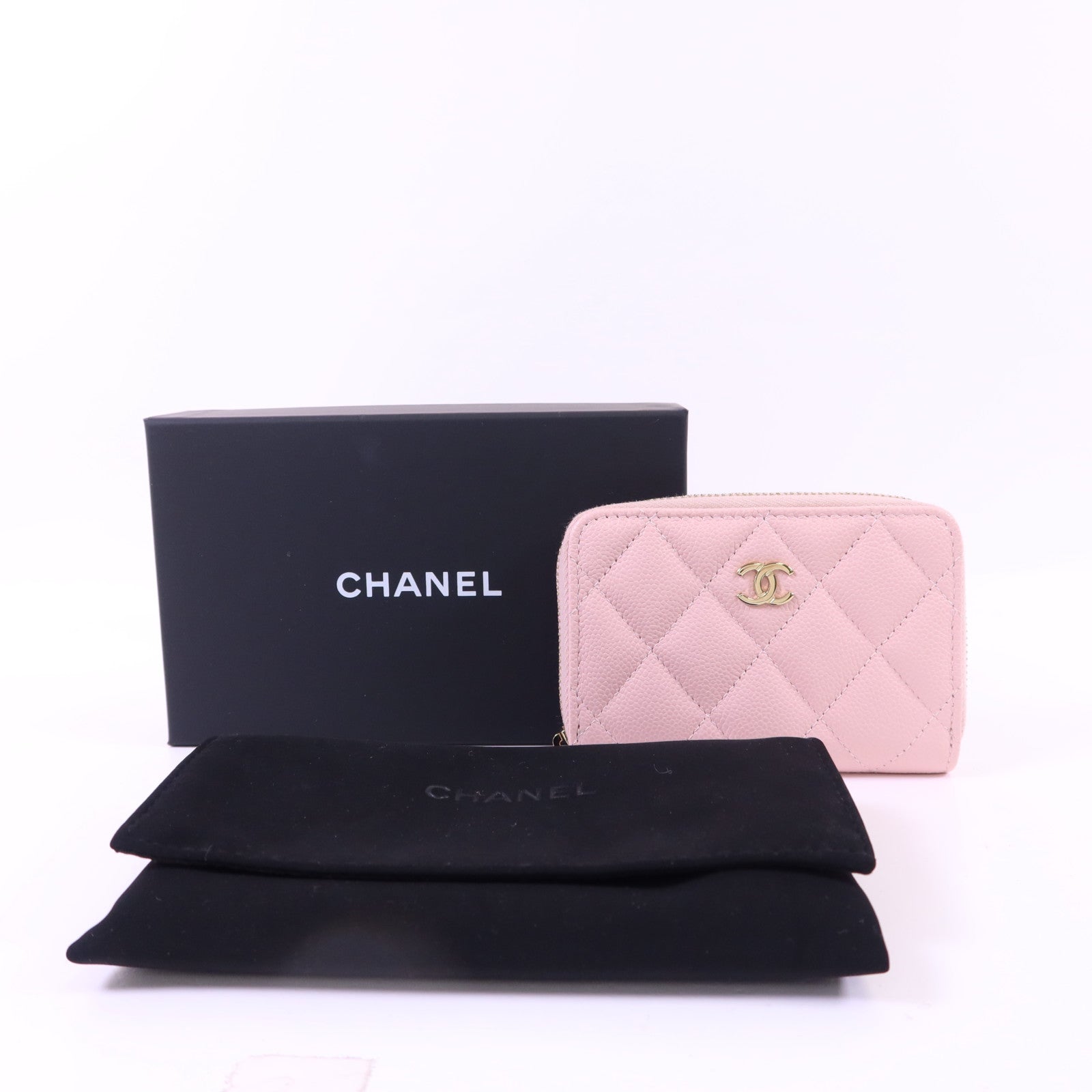CHANEL 牛皮皮革Card Case金扣卡片套