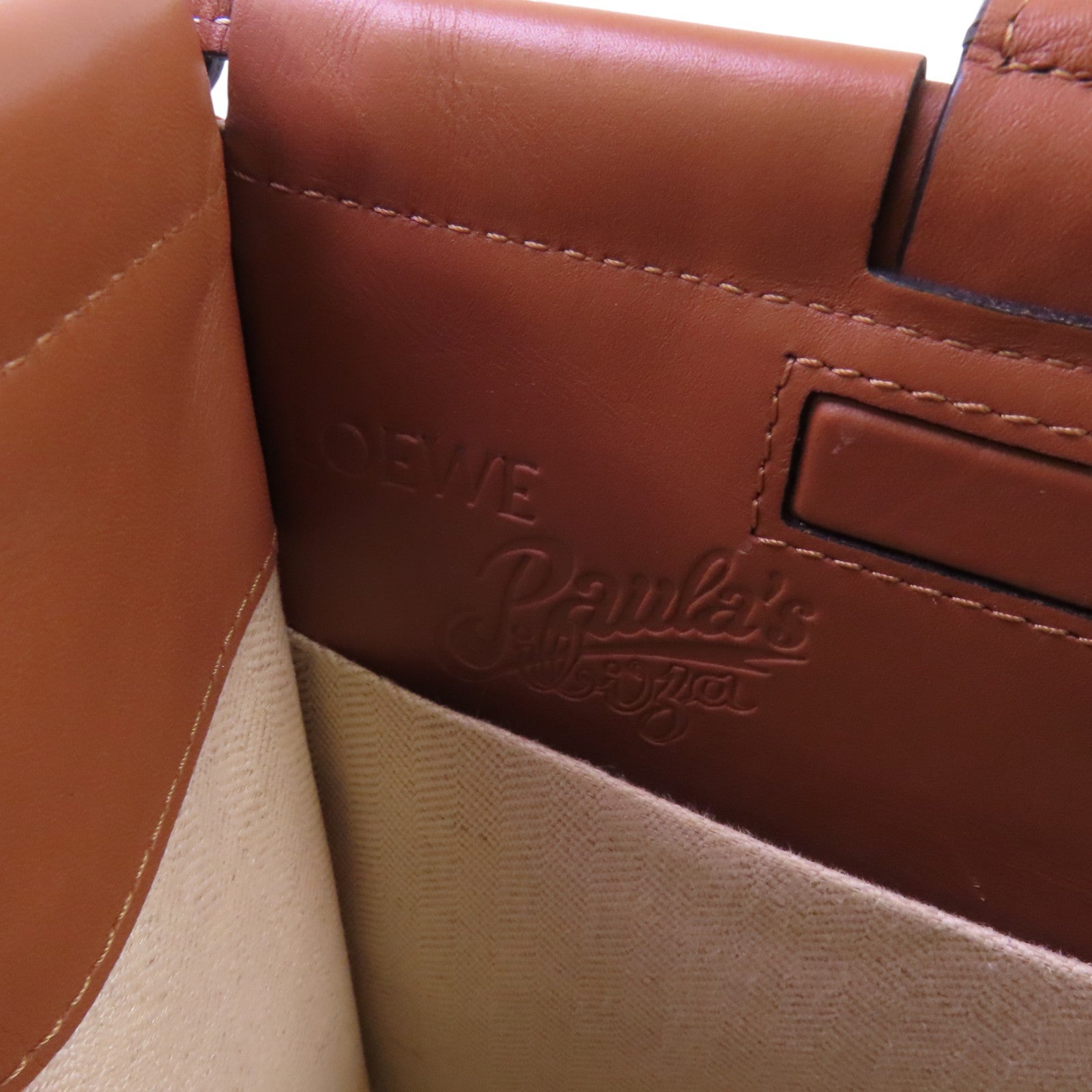 LOEWE 帆布Paulas Ibiza Mermaid Medium Cushion Tote肩背袋