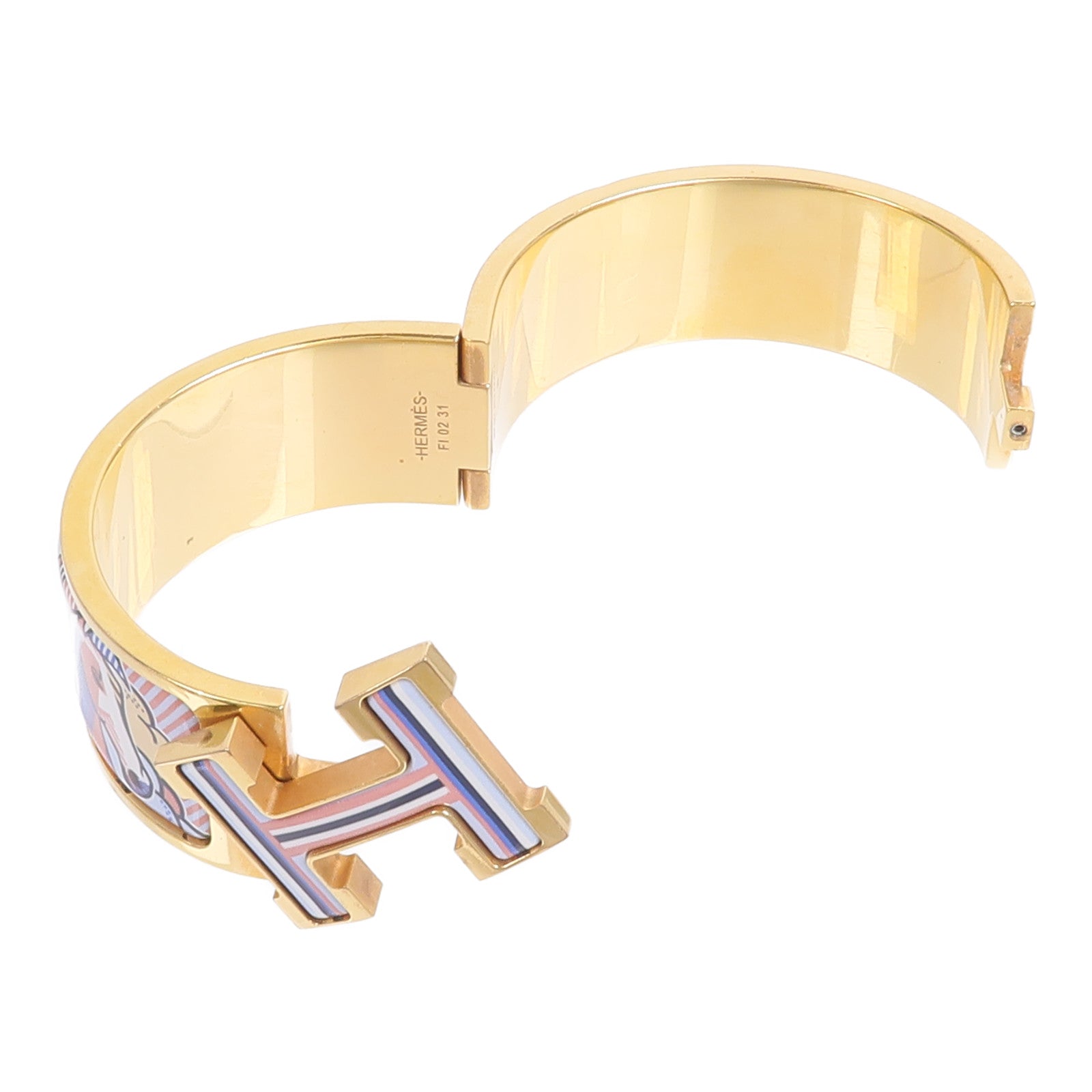 HERMES 金屬/琺瑯Clic-Clac H Bracelet手鐲