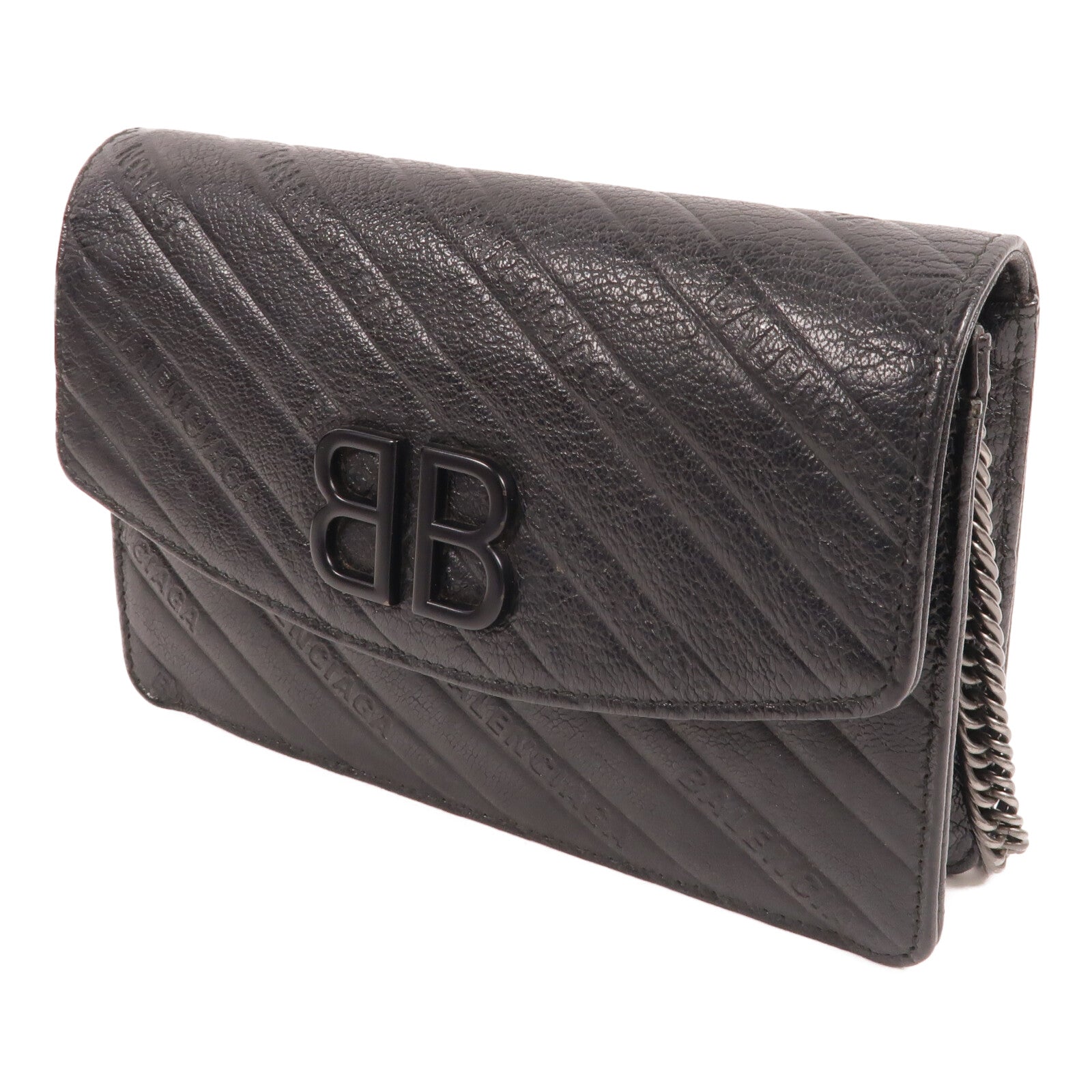 BALENCIAGA 牛皮皮革BB Wallet On Chain肩背袋
