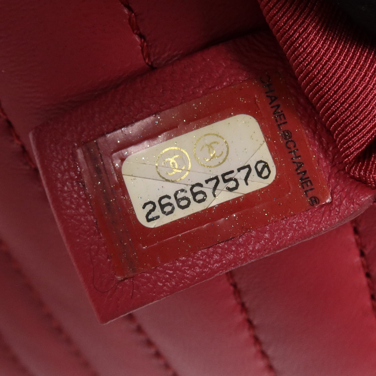 CHANEL 牛皮皮革Chain Shoulder Bag銀扣鏈帶肩背袋