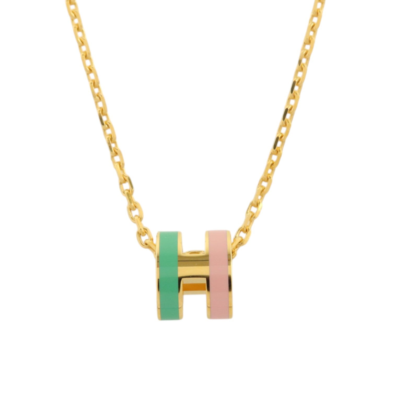 HERMES 金屬/琺瑯Mini Pop H Necklace項鏈