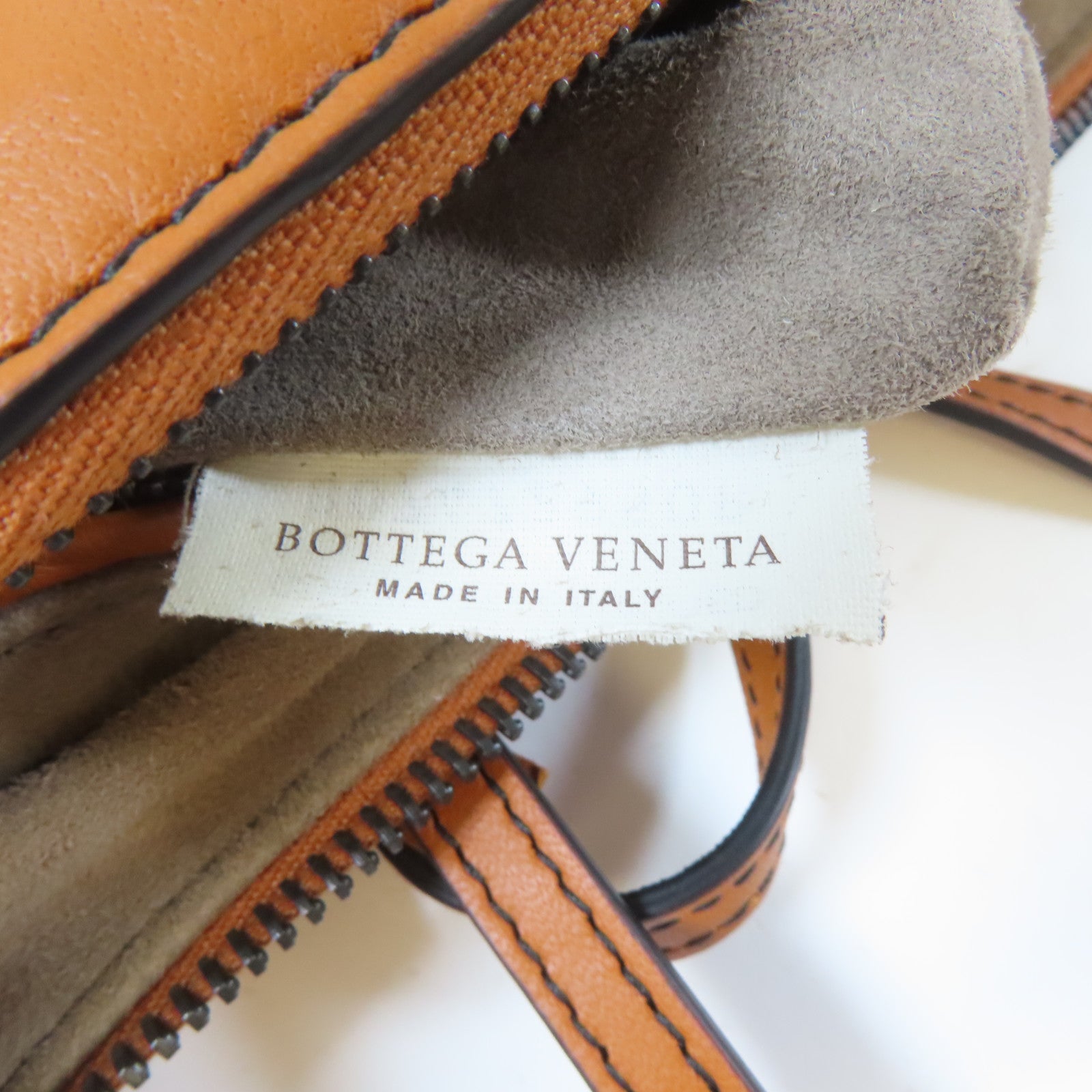BOTTEGA VENETA 織紋皮革Shoulder Bag肩背袋橙色