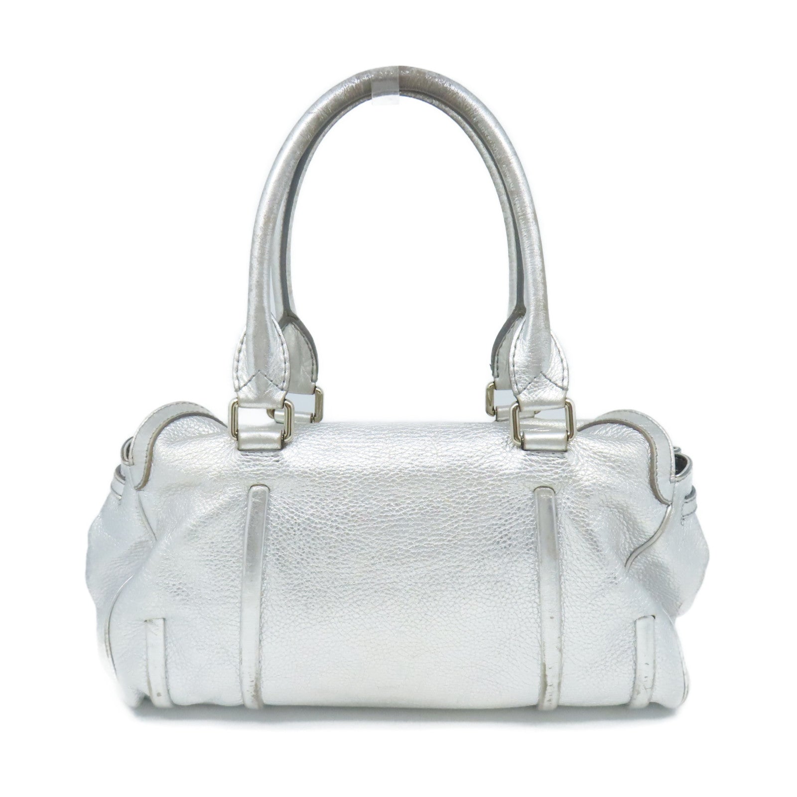 CELINE 【清倉大減價】牛皮皮革Shoulder Bag肩背袋銀色