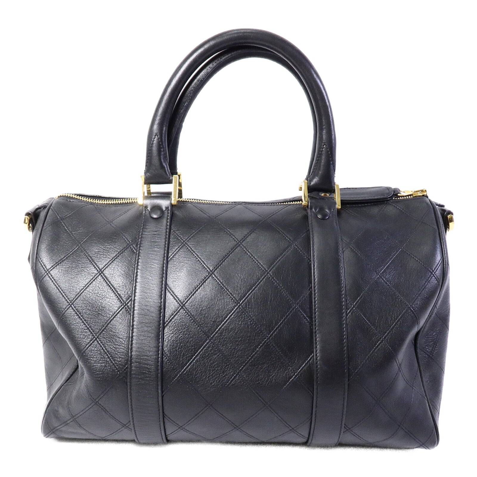 CHANEL 牛皮皮革Vintage Boston Bag手挽肩背兩用袋