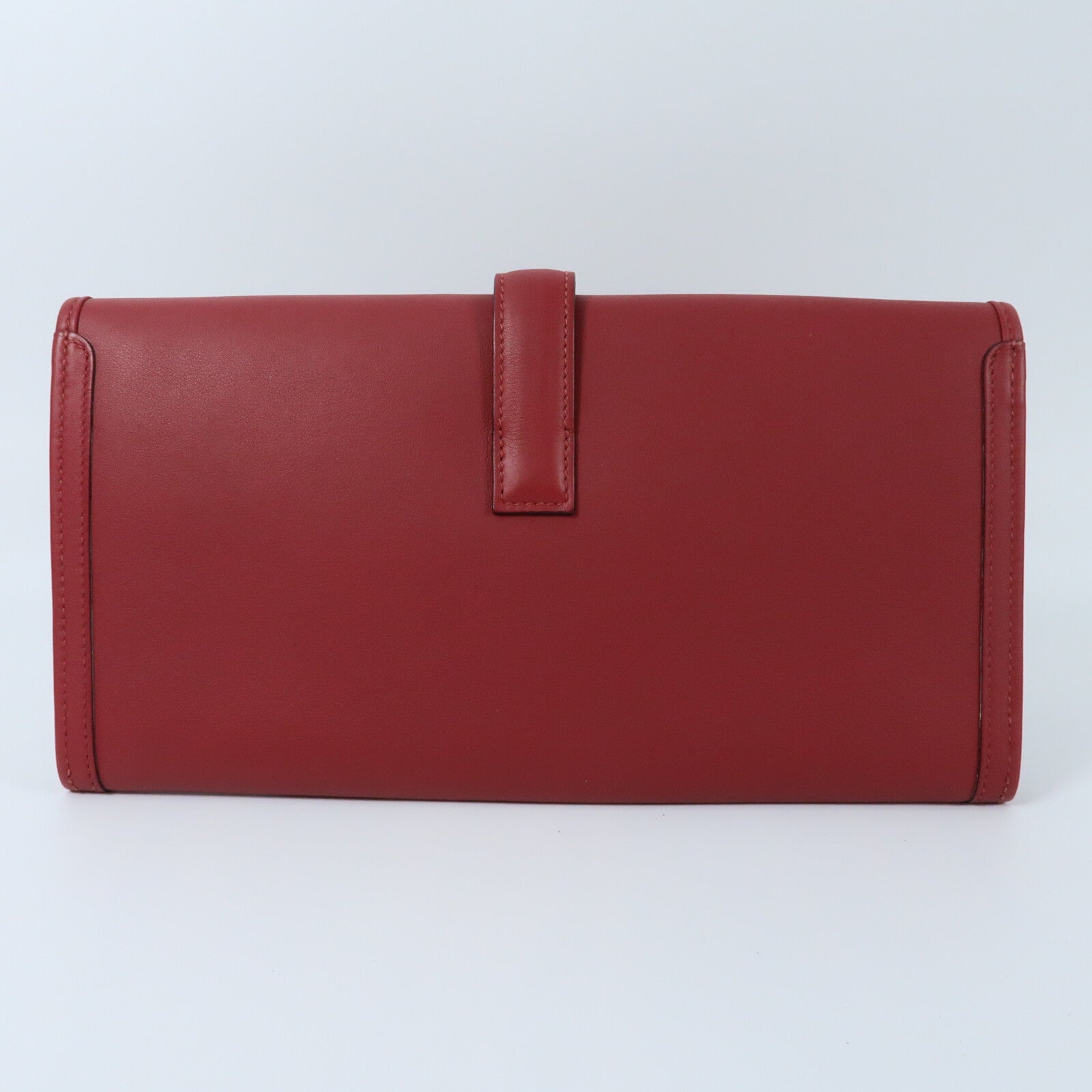 HERMES Swift皮革Jige Elan 29 Clutch手拿包Rouge Grenat
