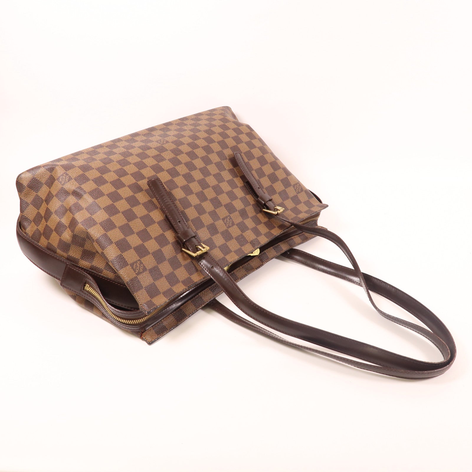 LOUIS VUITTON Damier Chelsea金扣肩背袋