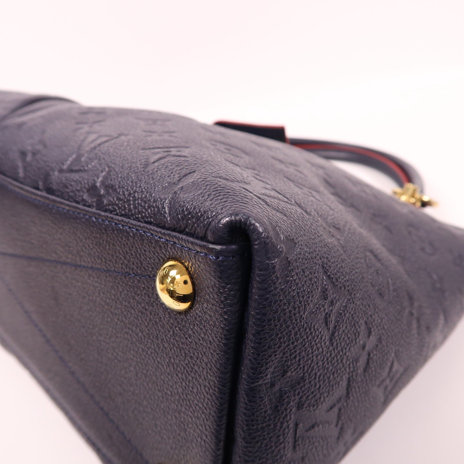 LOUIS VUITTON Monogram Empreinte V Tote MM金扣手挽肩背兩用袋
