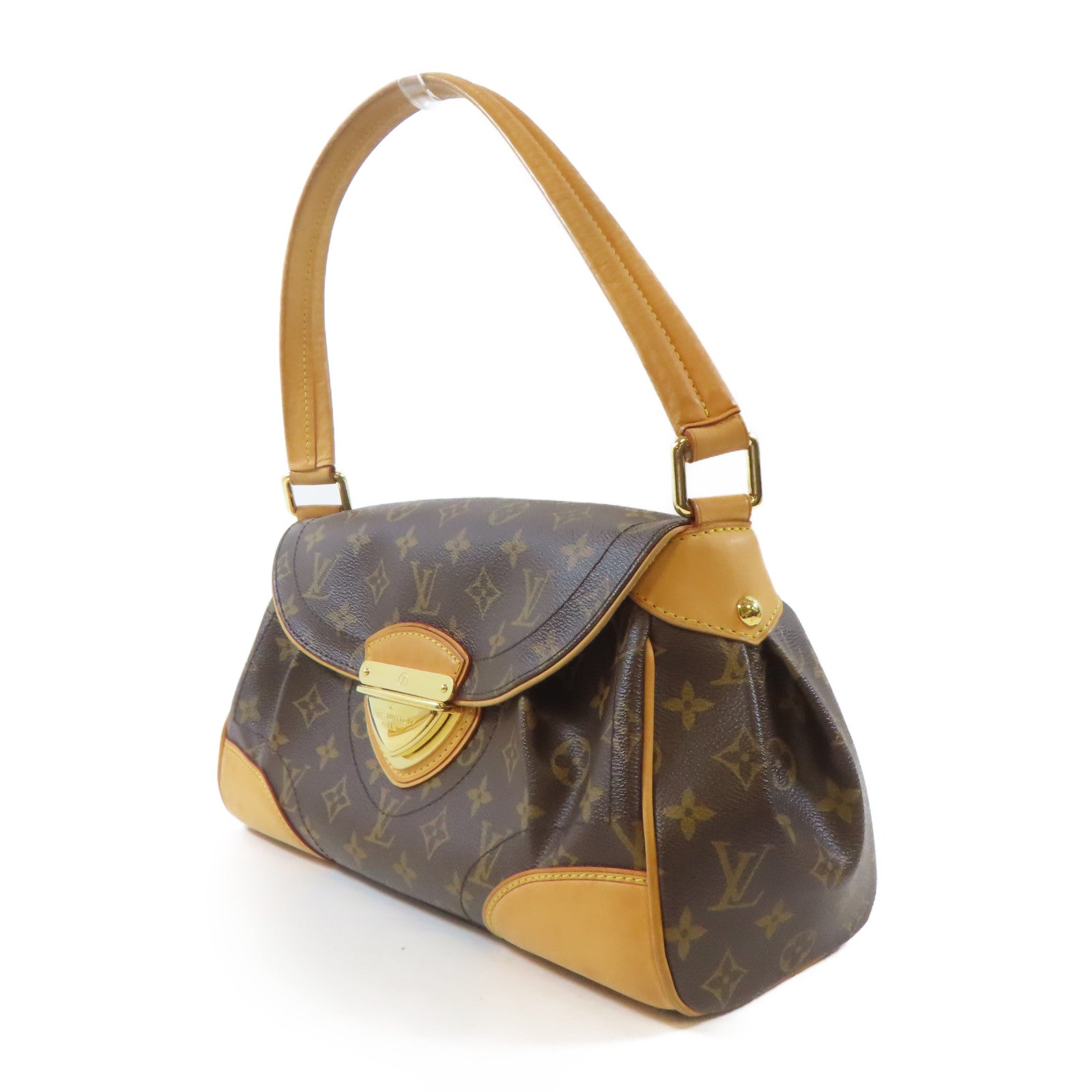 LOUIS VUITTON (PRICE DOWN) LV GHW Beverly MM Shoulder Handbag M40121 Monogram Brown