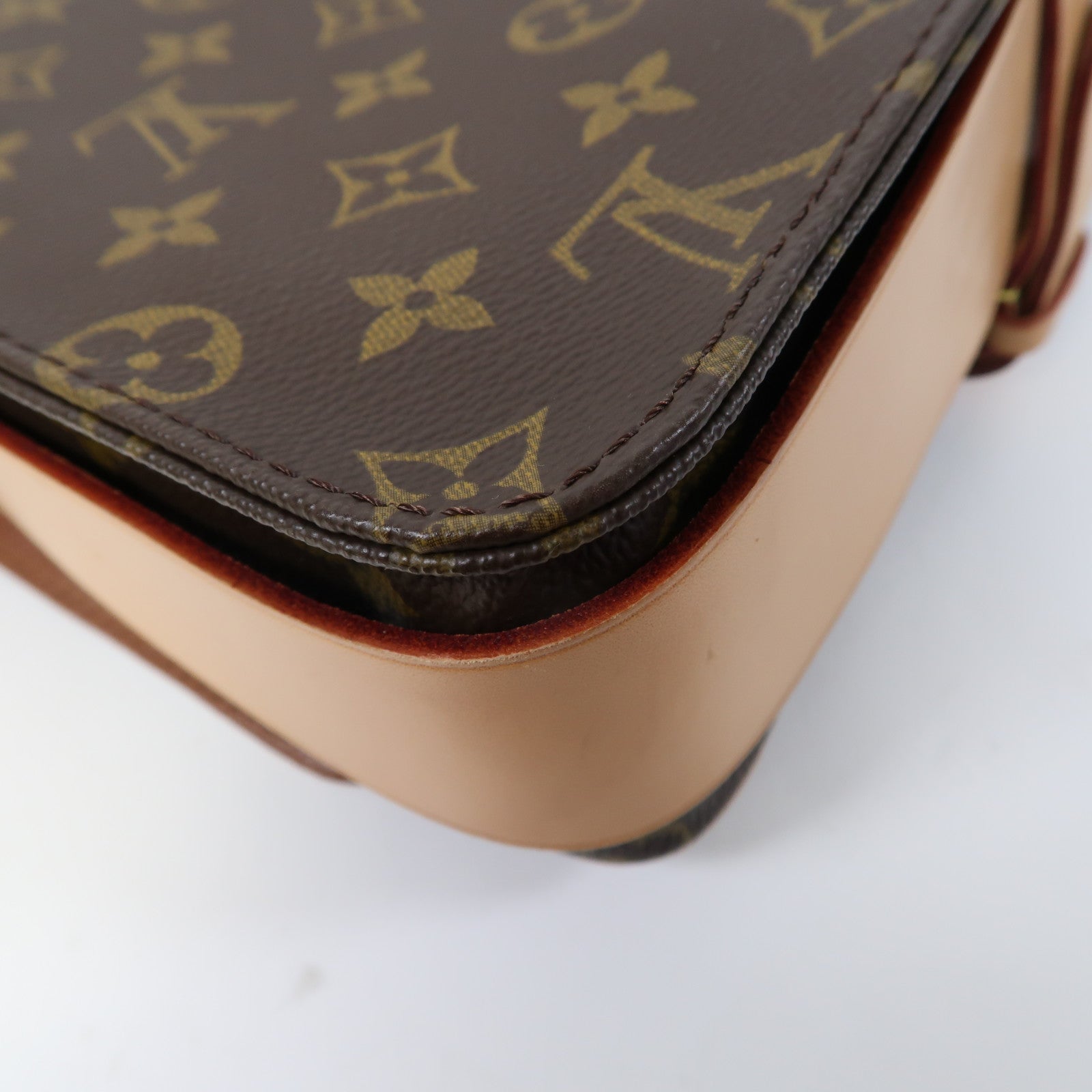 LOUIS VUITTON Monogram Cartouchiere GM金扣肩背袋啡色
