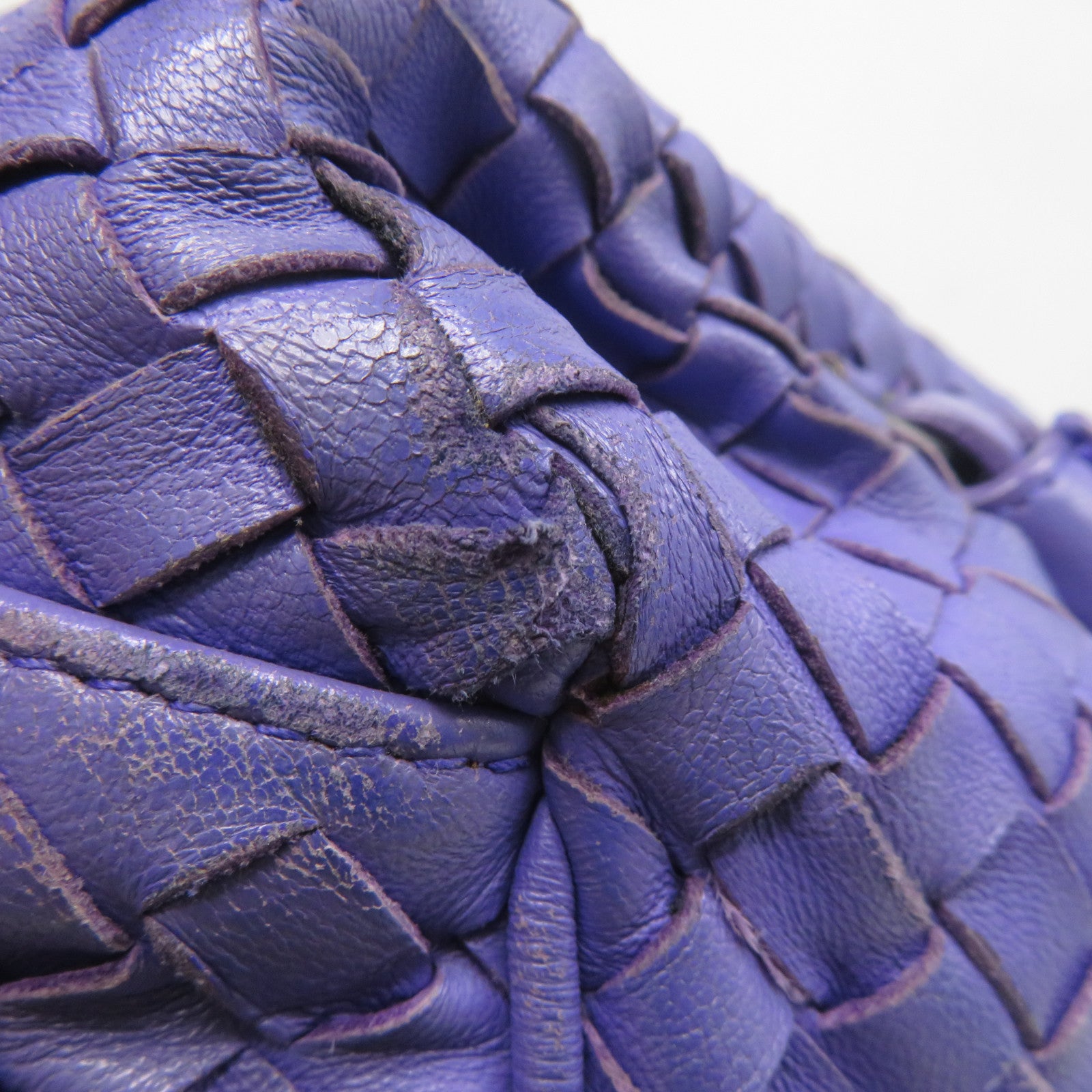 BOTTEGA VENETA 【清倉大減價】牛皮皮革2 Way Shoulder銀扣手挽肩背兩用袋紫色