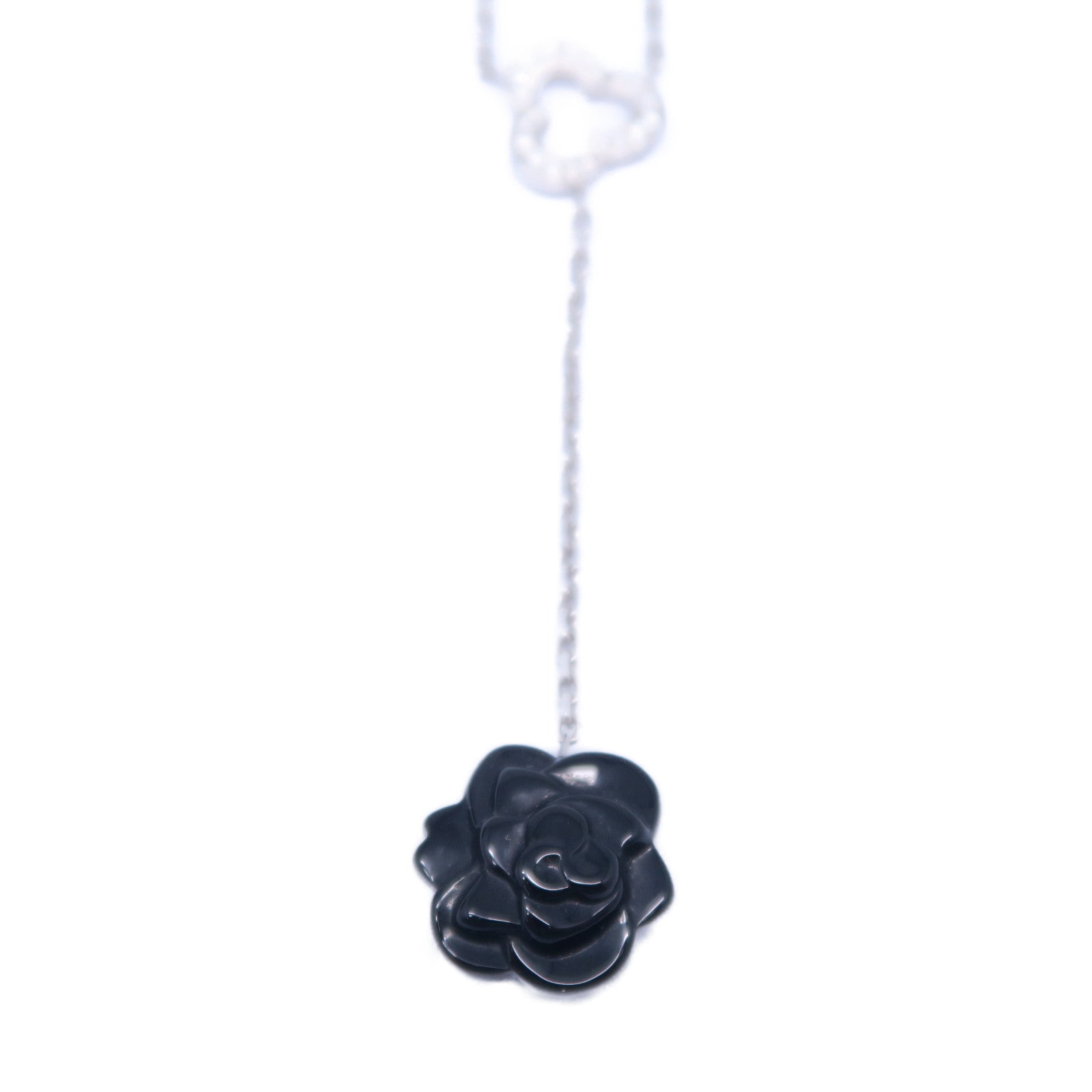 CHANEL 【激減優惠】18K白金Camellia Collection項鍊#40cm