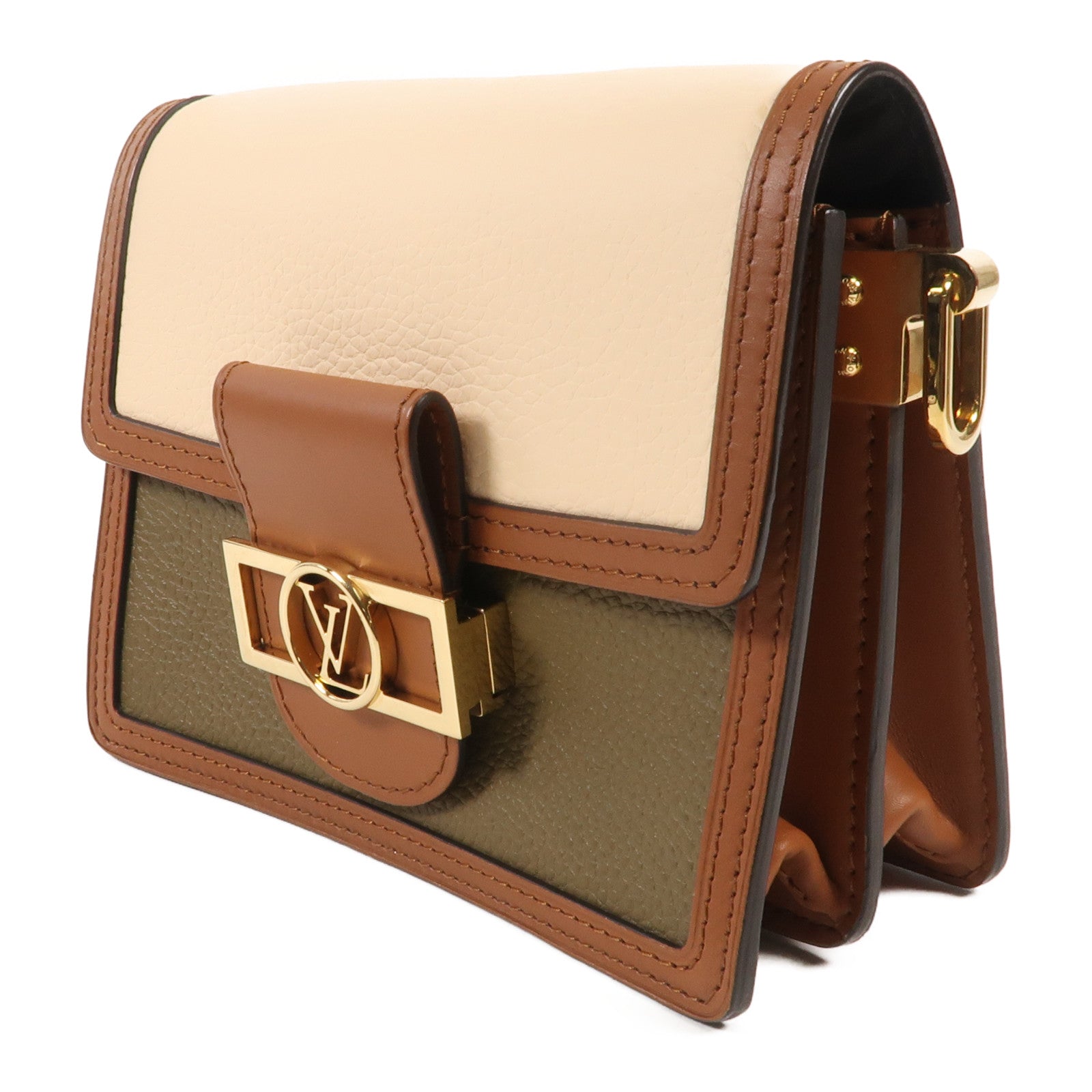 LOUIS VUITTON 牛皮皮革Douphine Mini金扣肩背袋