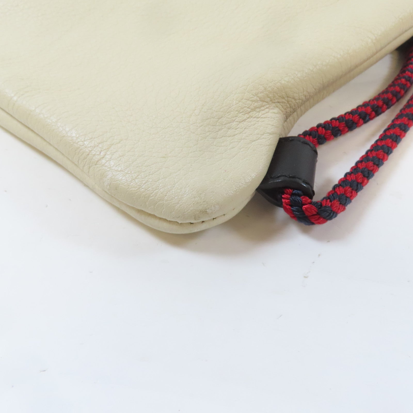 GUCCI 皮革Drawstring Backpack背包米白色