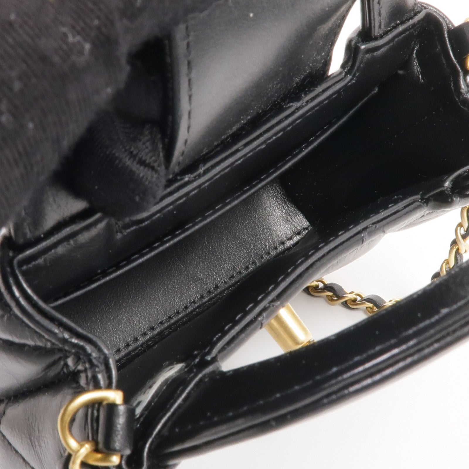 CHANEL 牛皮皮革Kelly Nano金扣手挽肩背兩用袋