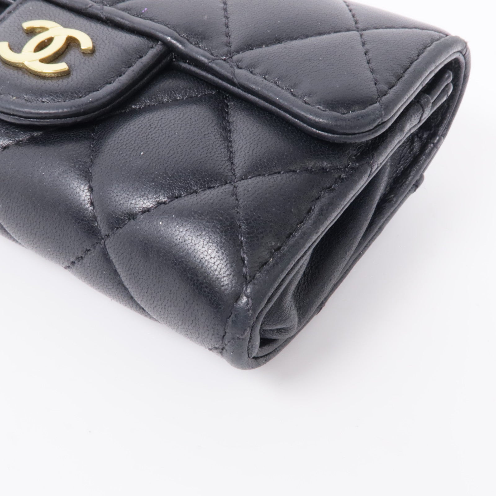 CHANEL 羊皮皮革Card Case金扣卡片套