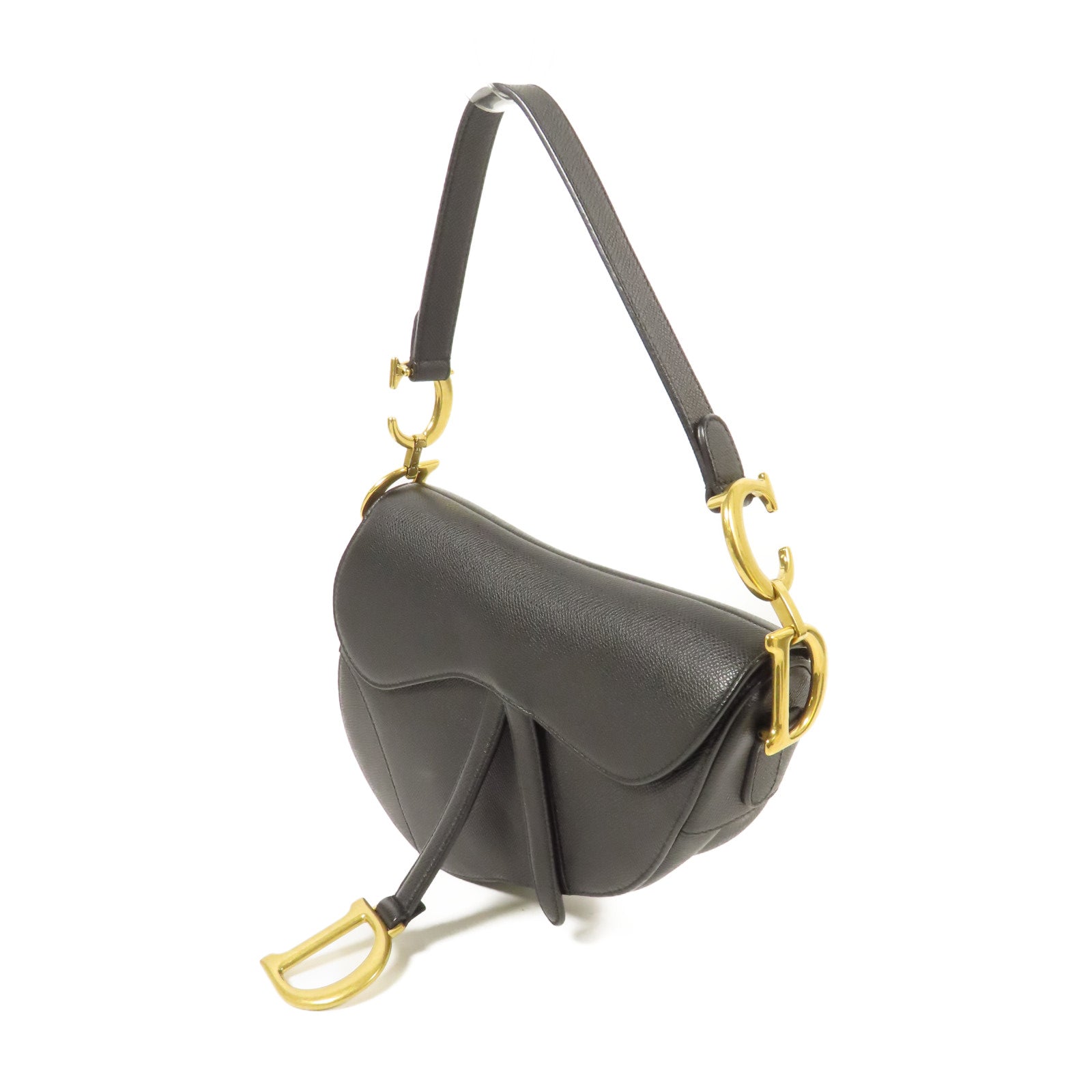 Dior 牛皮皮革Saddle金扣肩背袋