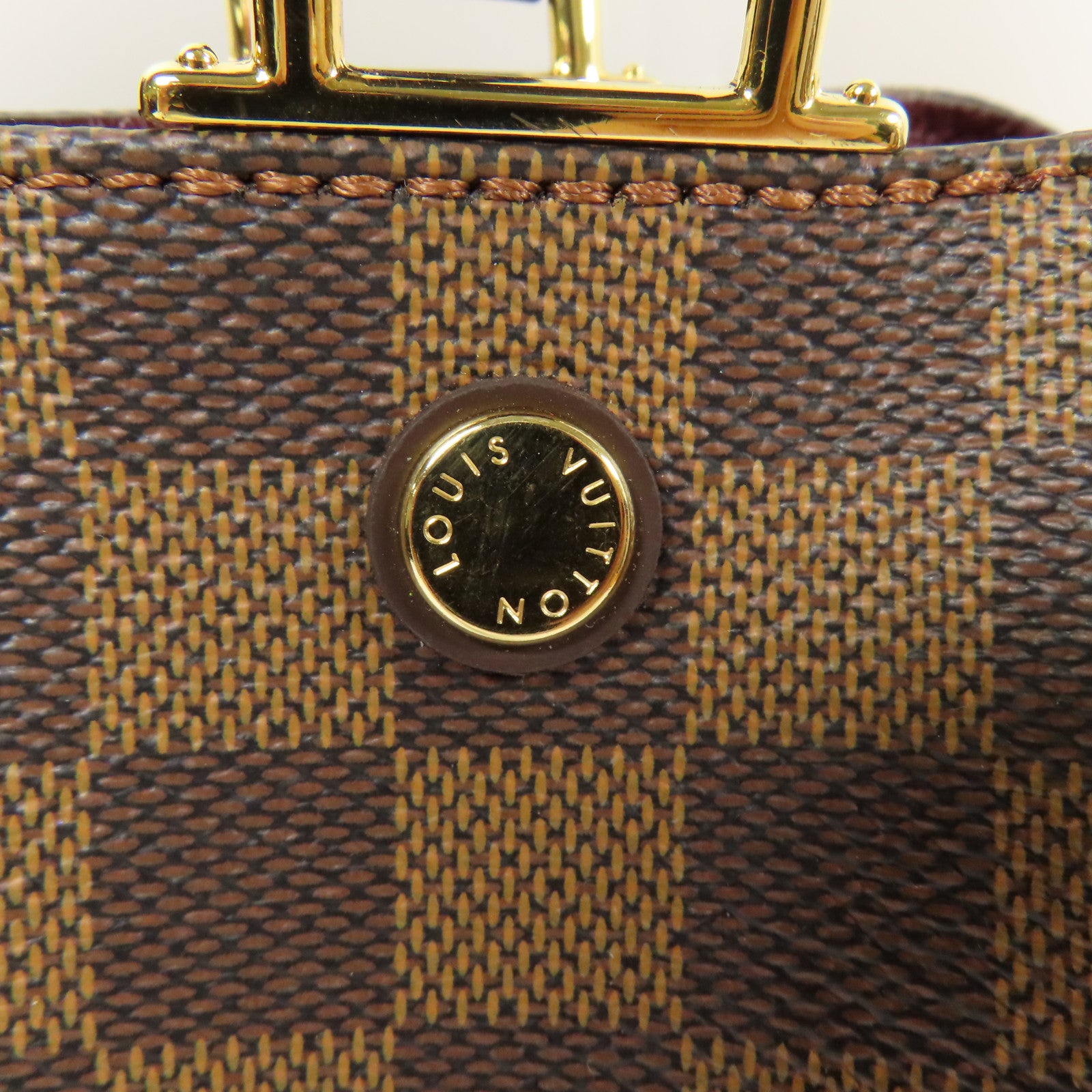 LOUIS VUITTON Damier Brittany金扣手挽肩背兩用袋