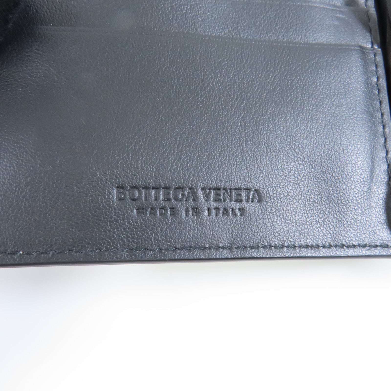 BOTTEGA VENETA 織紋皮革Wallet銀扣錢包黑色