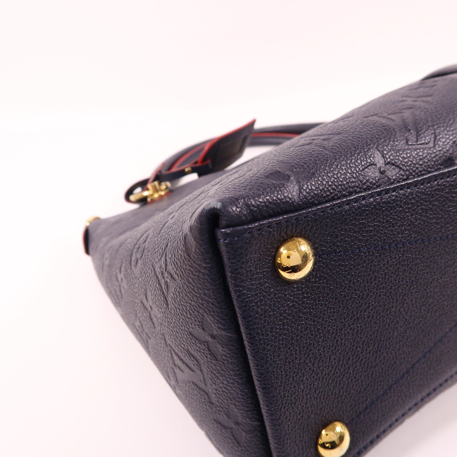 LOUIS VUITTON Monogram Empreinte V Tote MM金扣手挽肩背兩用袋