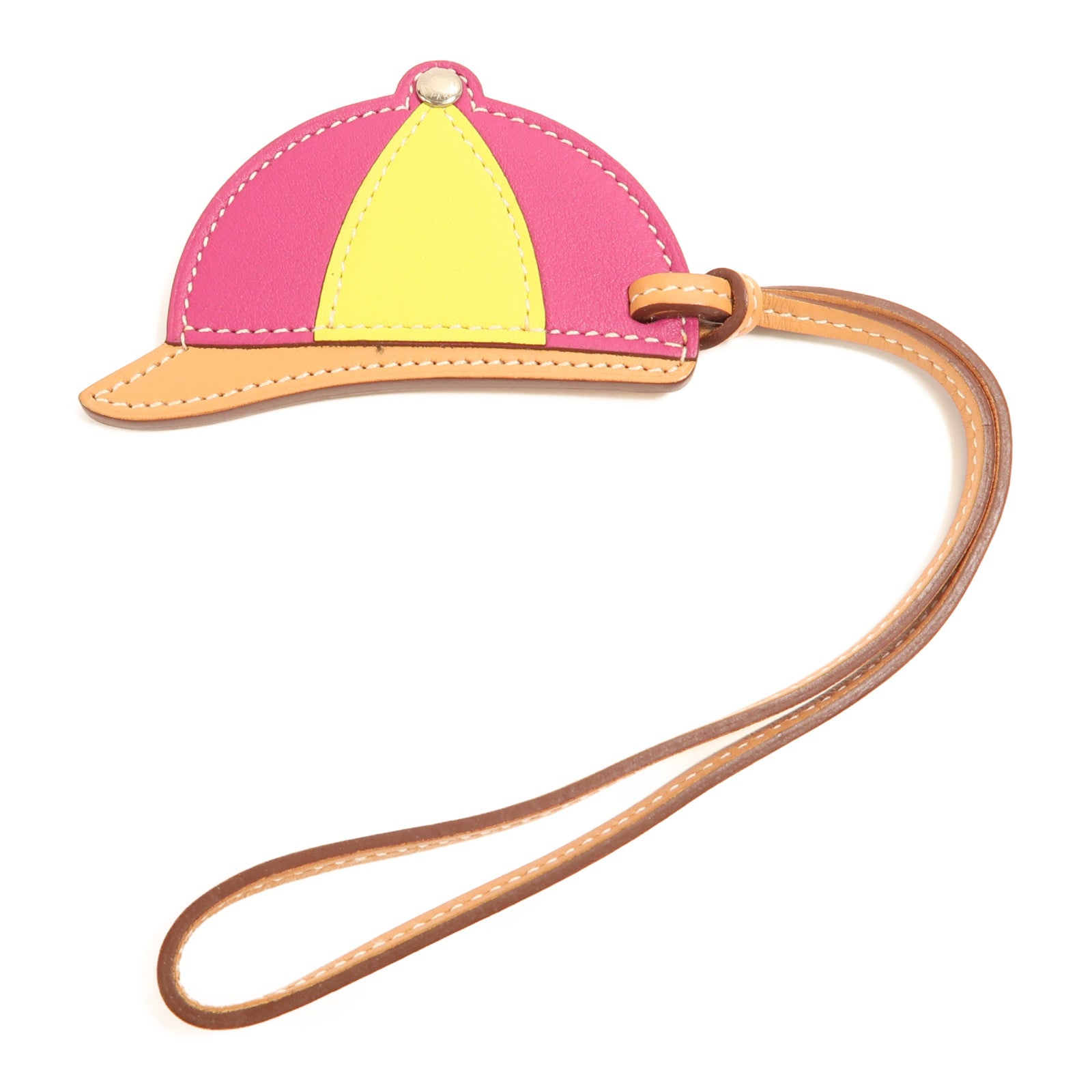 HERMES Swift皮革Cap Charm掛飾紫色/黃色/棕色