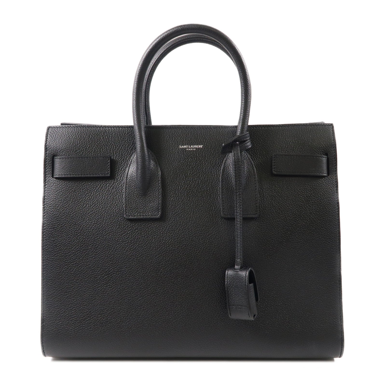 SAINT LAURENT 牛皮皮革Hand Bag手挽袋黑色