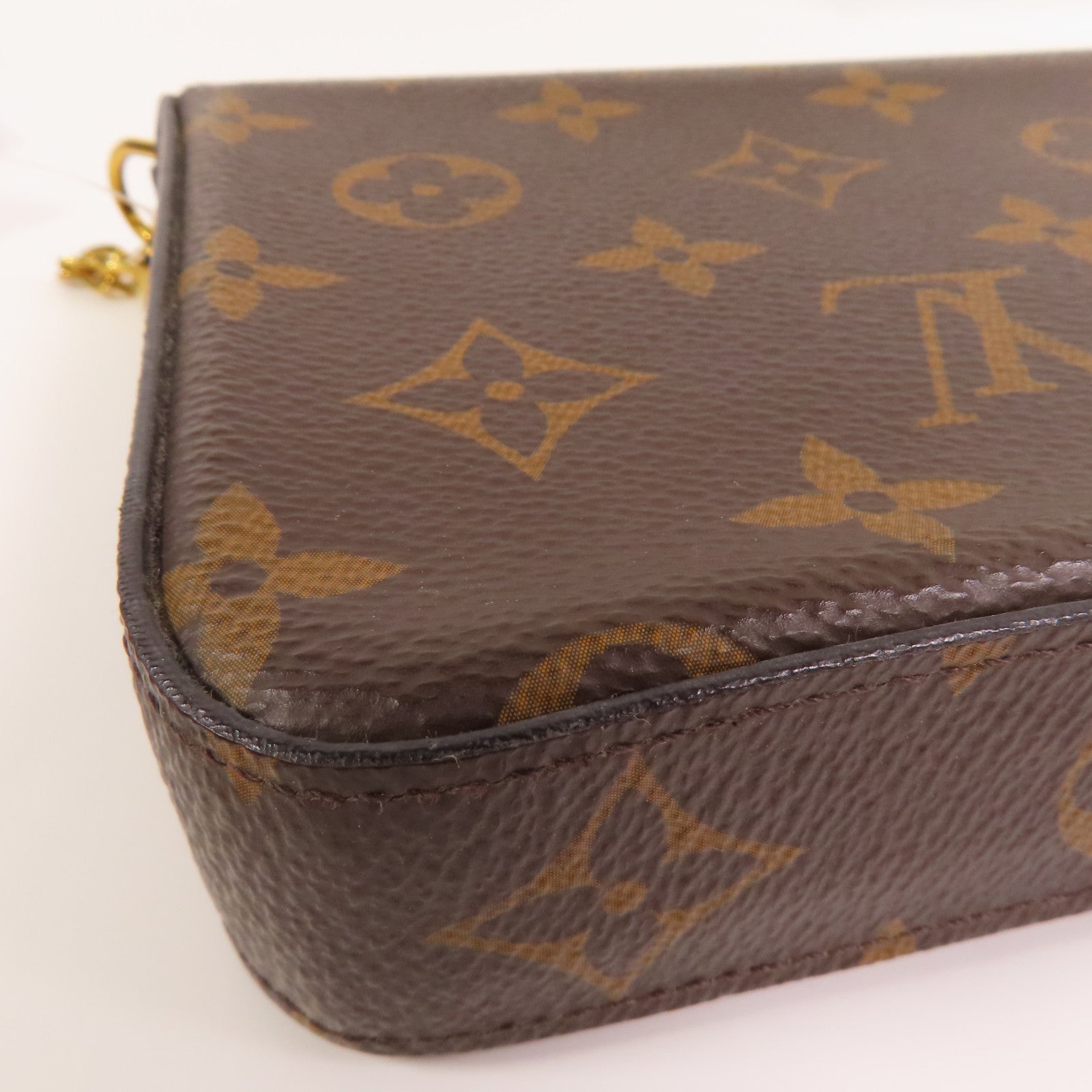 LOUIS VUITTON Monogram Felicie Pochette金扣鏈帶肩背袋