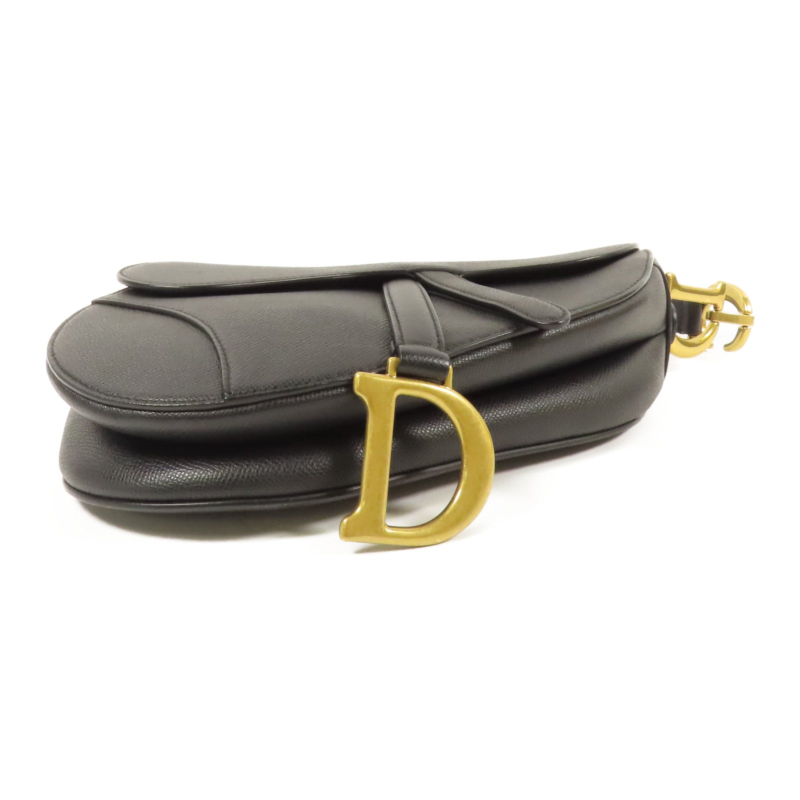 Dior 牛皮皮革Saddle金扣肩背袋