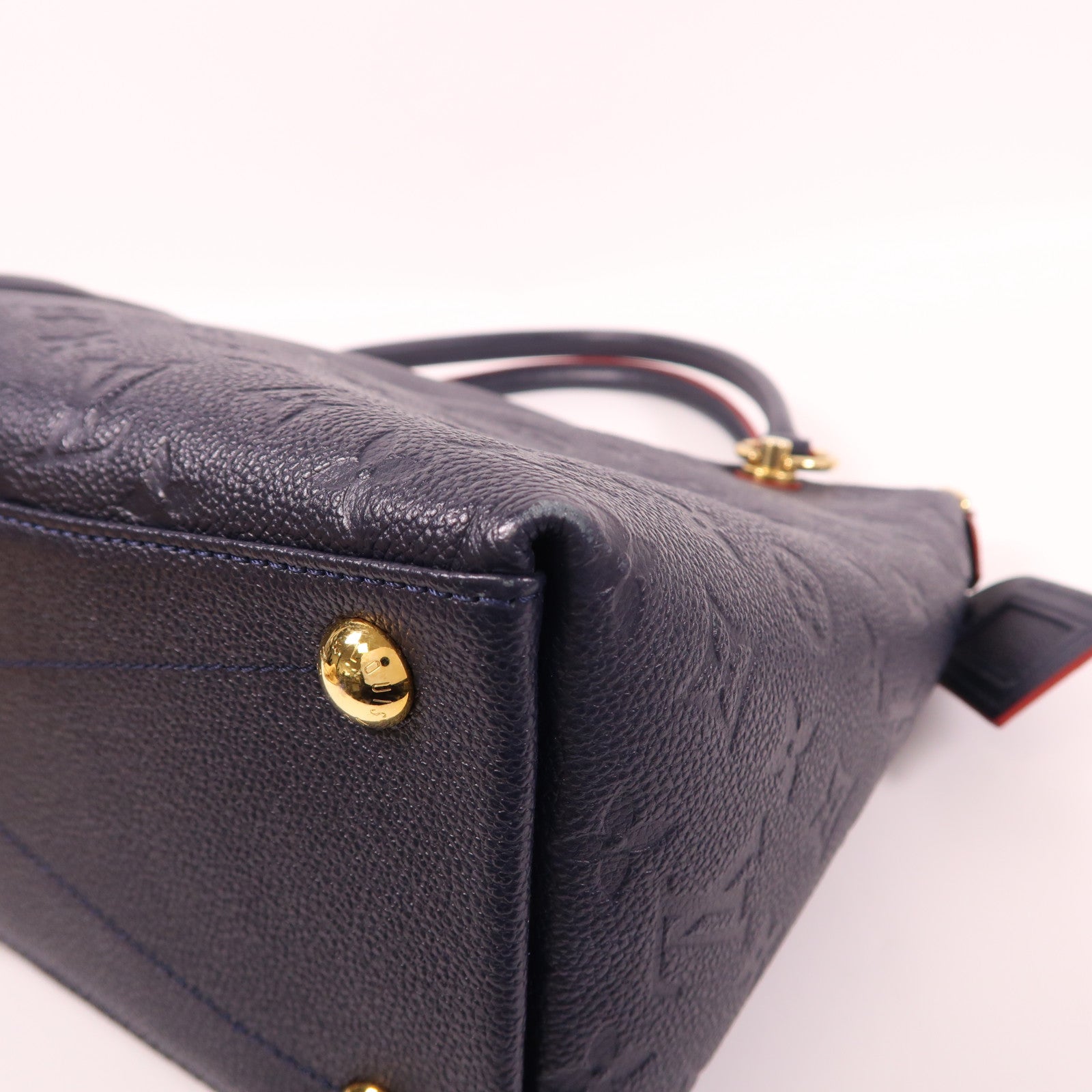 LOUIS VUITTON Monogram Empreinte V Tote MM金扣手挽肩背兩用袋