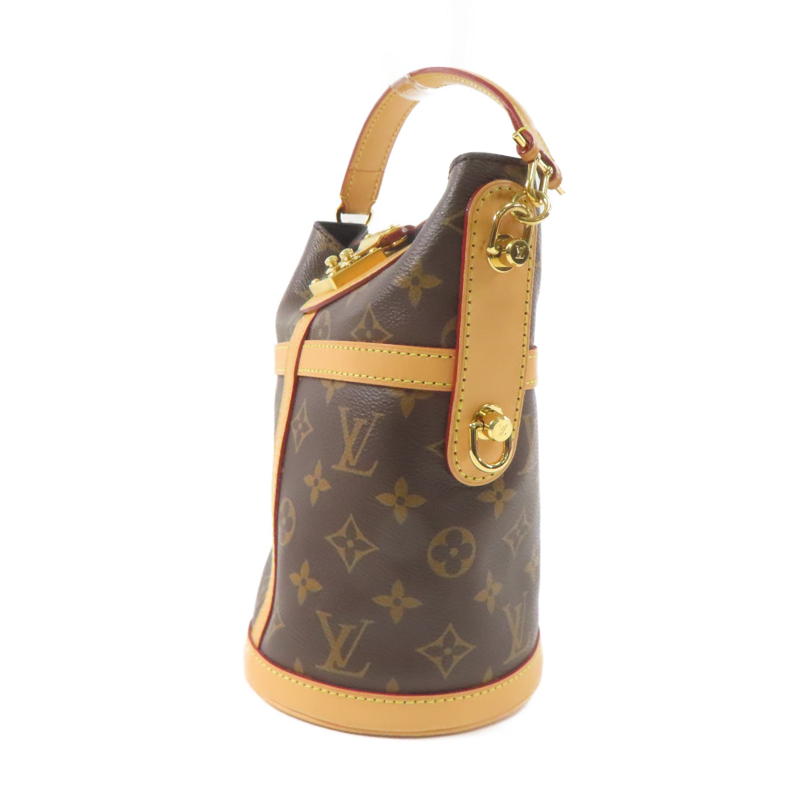 LOUIS VUITTON Monogram Duffle金扣手挽肩背兩用袋棕色