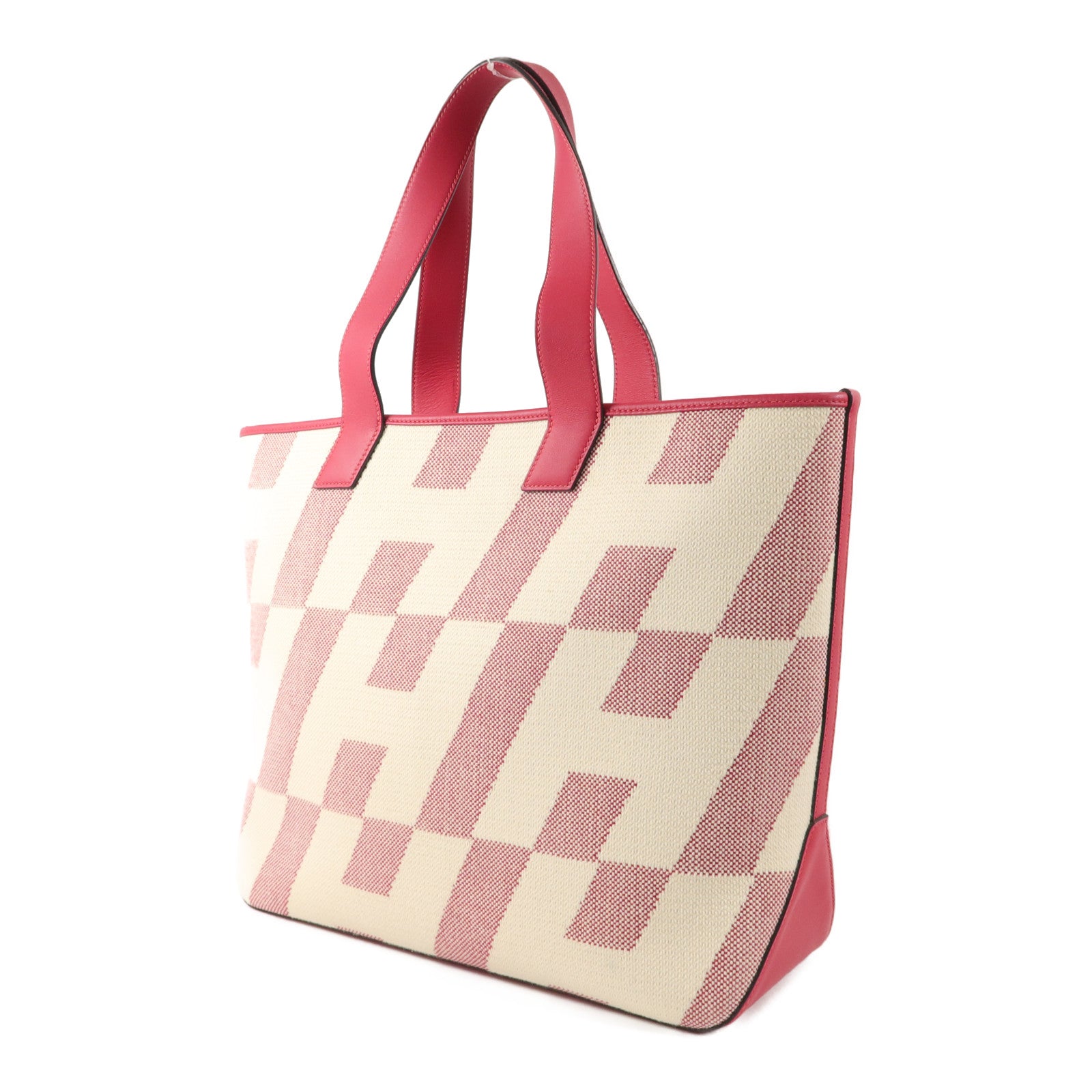 HERMES 帆布Biais 40手挽袋Framboise