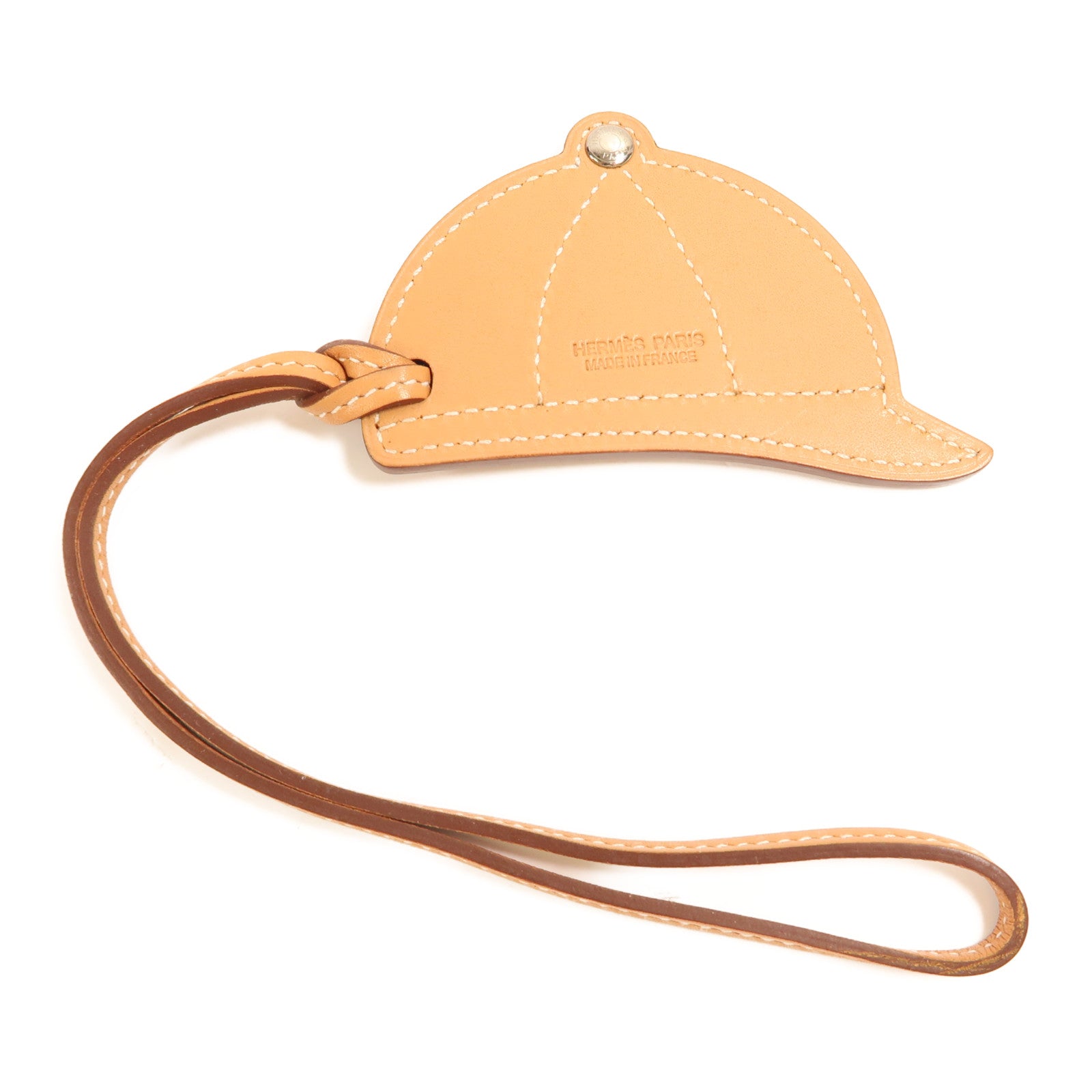HERMES Swift皮革Cap Charm掛飾紫色/黃色/棕色
