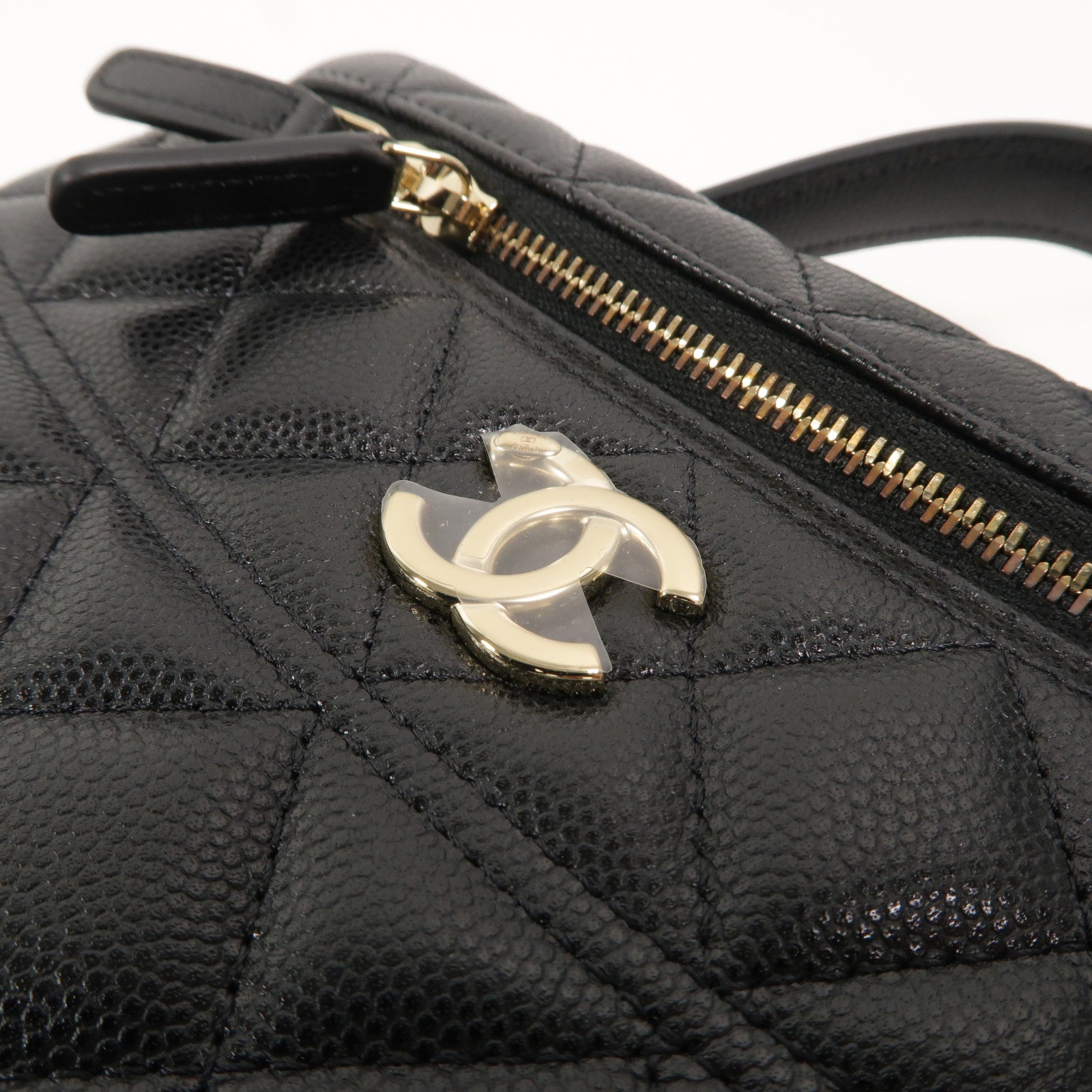 CHANEL 牛皮皮革Vanity Case鏈帶手挽肩背兩用袋