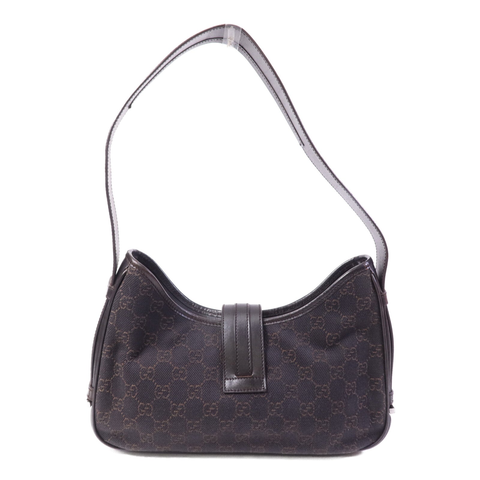 GUCCI 帆布Jacqua銀扣肩背袋
