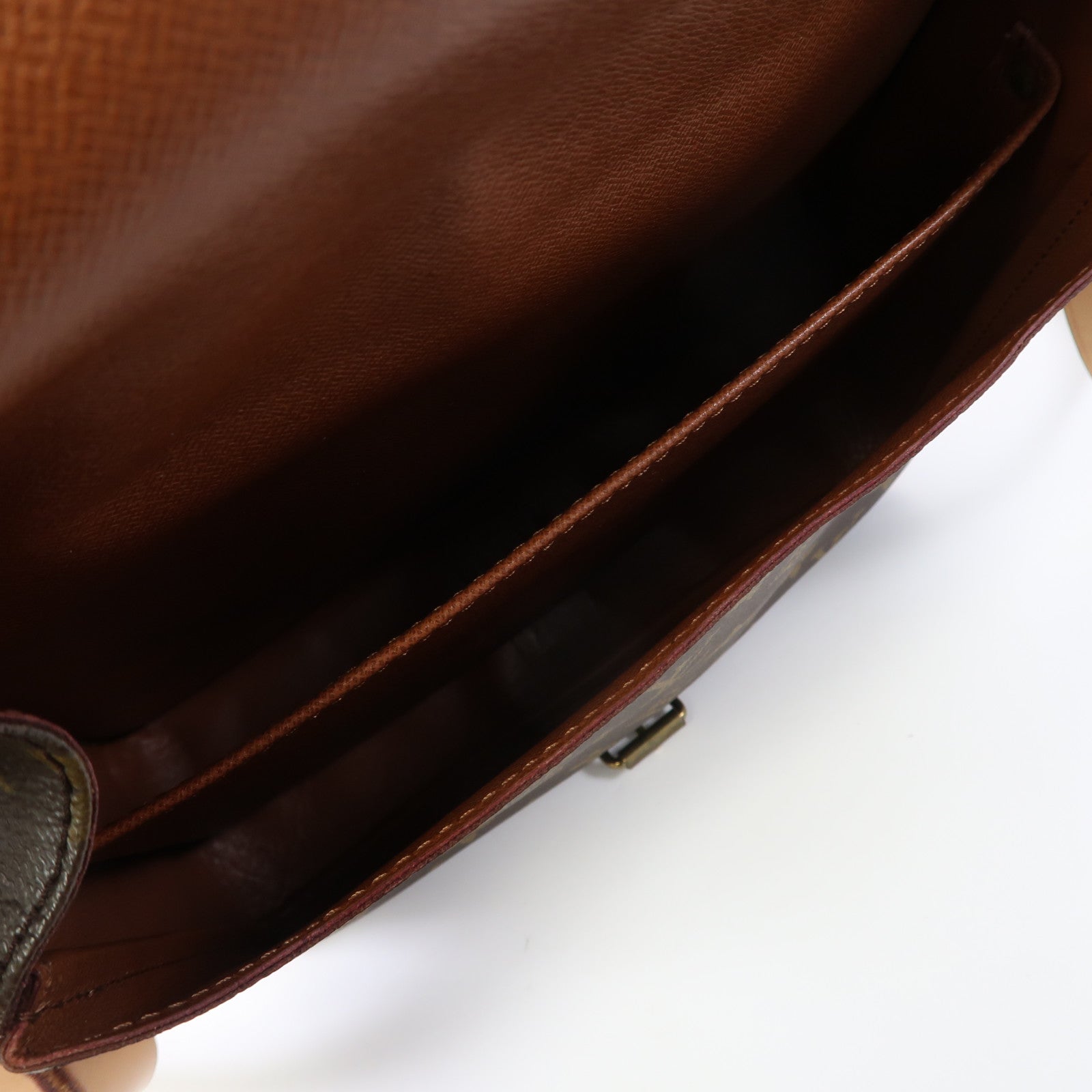 LOUIS VUITTON Monogram Cartouchiere GM金扣肩背袋啡色