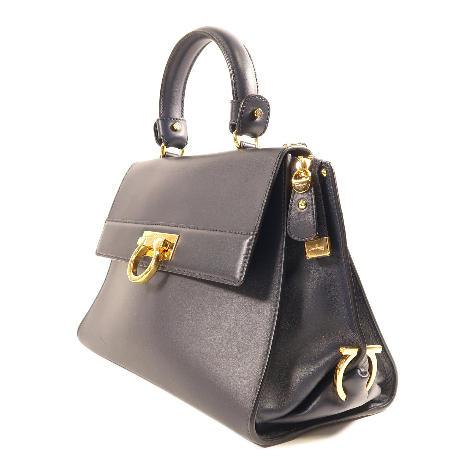 Salvatore Ferragamo 牛皮皮革Sofia Bag金扣手挽肩背兩用袋