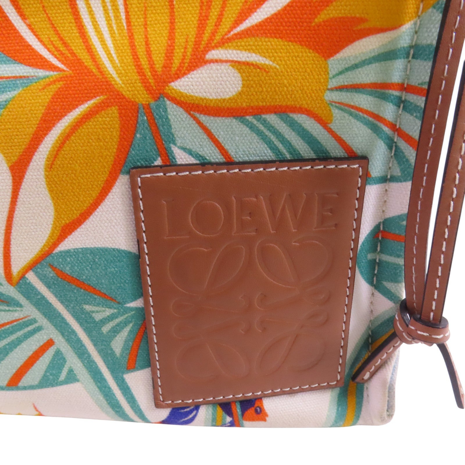 LOEWE 帆布Paulas Ibiza Mermaid Medium Cushion Tote肩背袋